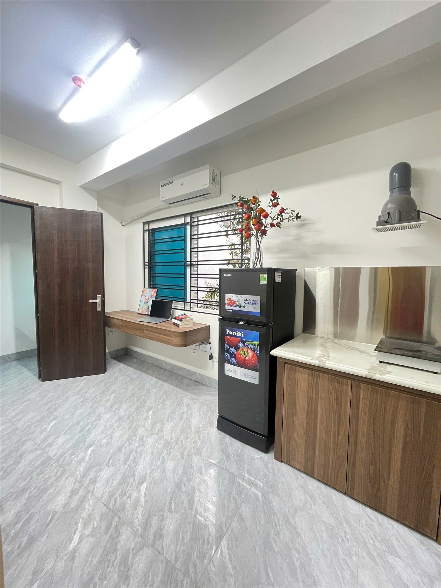 Phòng trọ Studio 25m2 tại Funhome Lĩnh Nam(1) - Hoàng Mai - Phòng ngủ