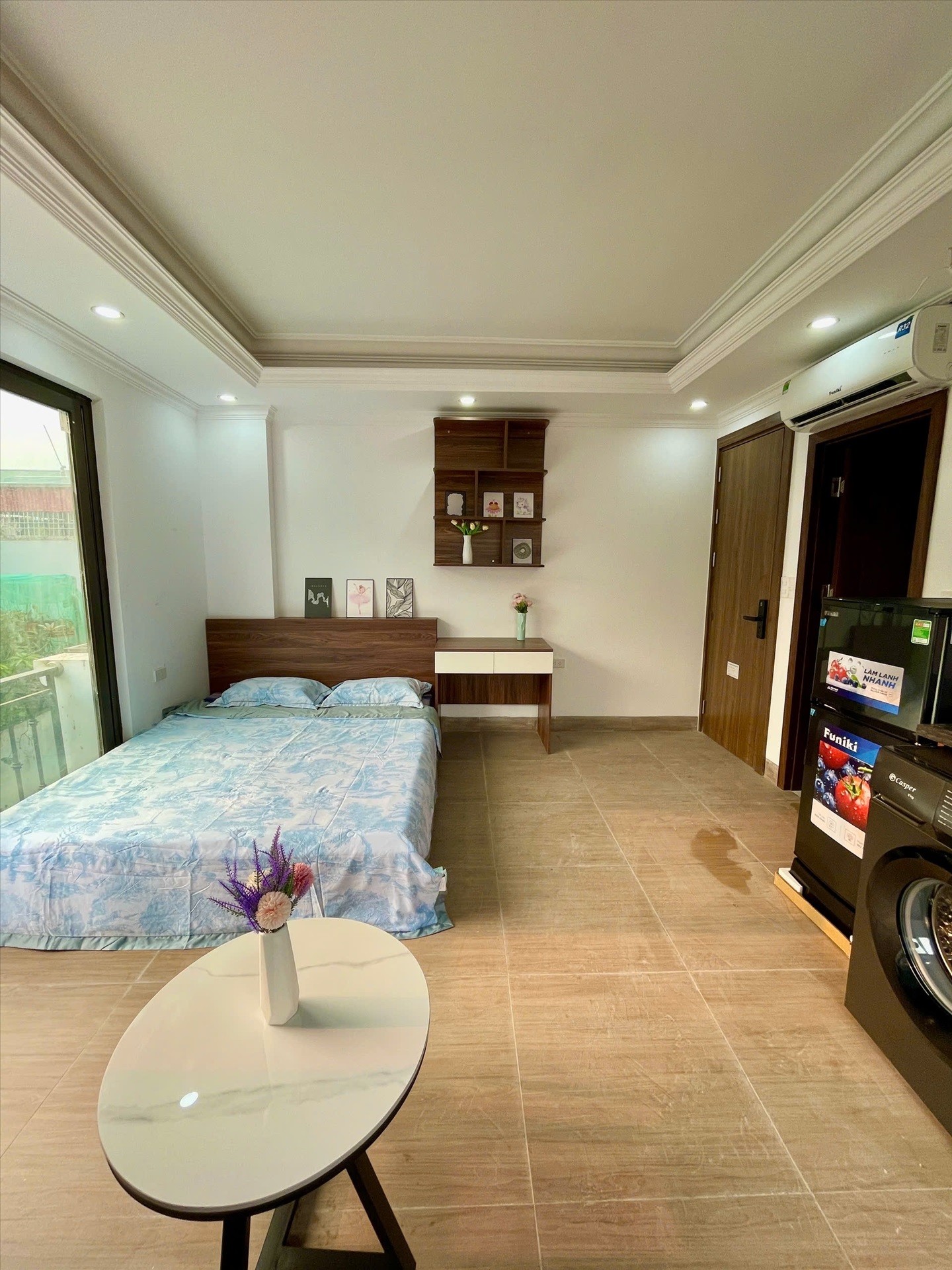 Phòng trọ Studio 25m2 tại FunHome Trương Định - Hoàng Mai - Phòng ngủ