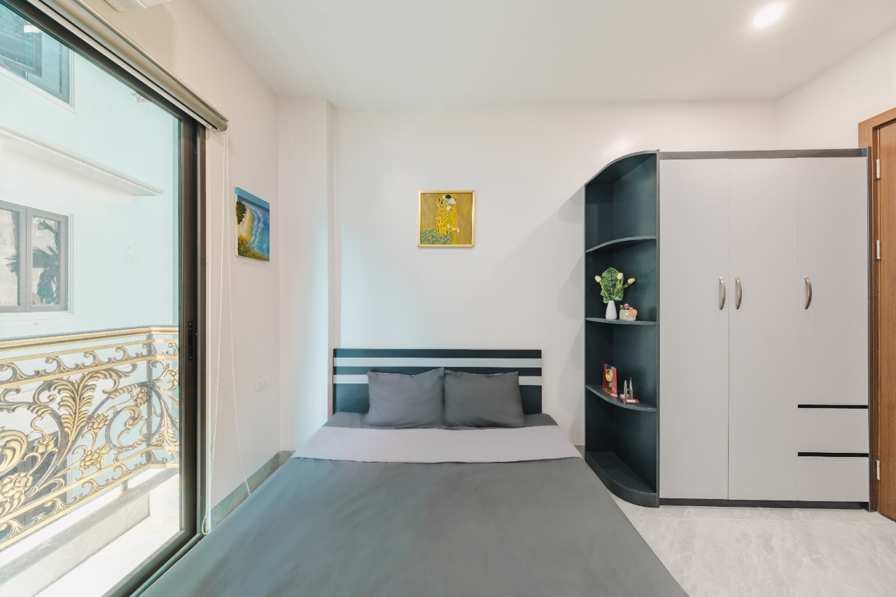 Phòng trọ Studio 25m2 tại Funhome Hồ Tùng Mậu - Cầu Giấy - Phòng ngủ