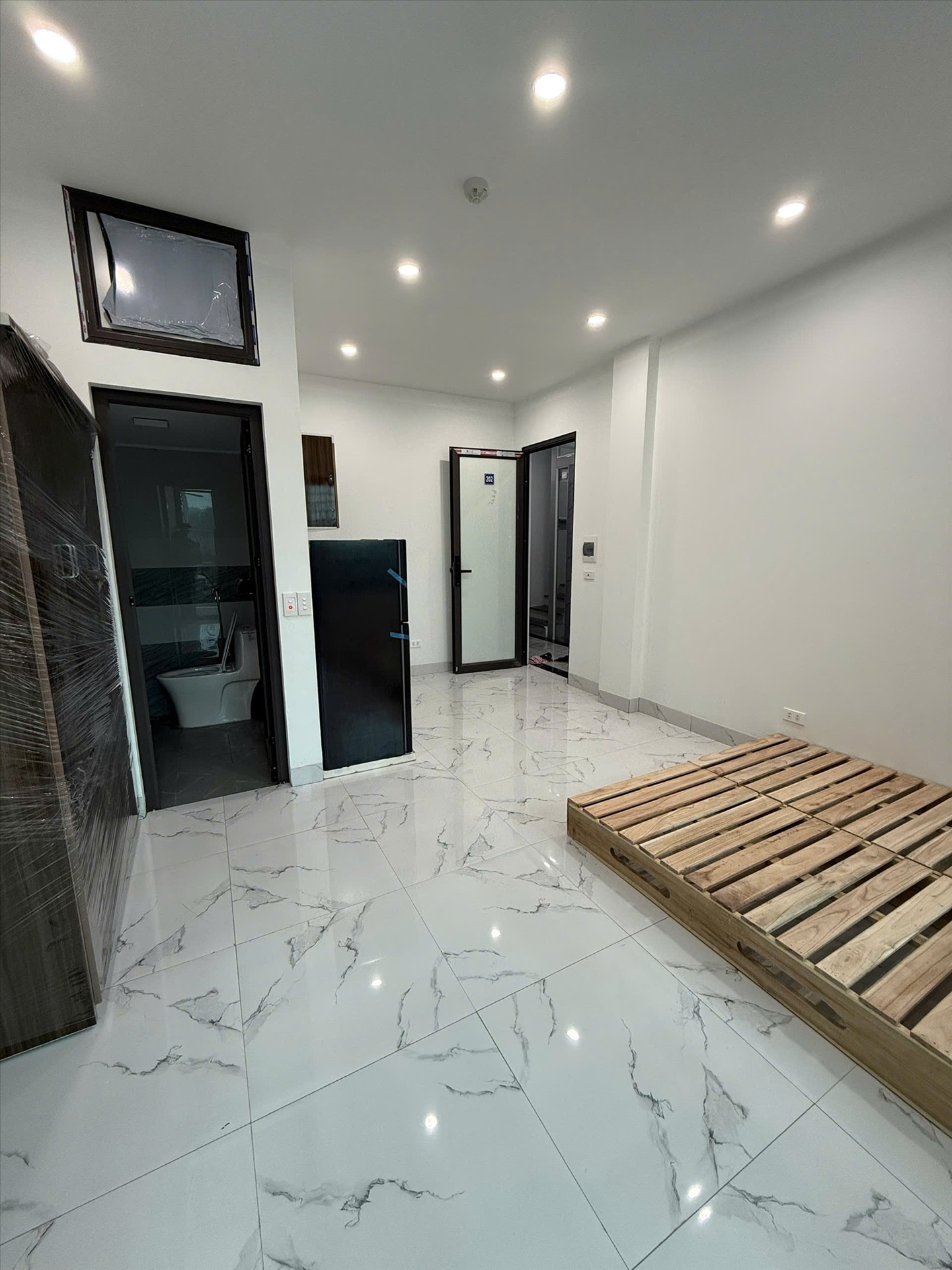 Phòng trọ Studio 25m2 tại Funhome Lĩnh Nam(2) - Hoàng Mai - Phòng ngủ