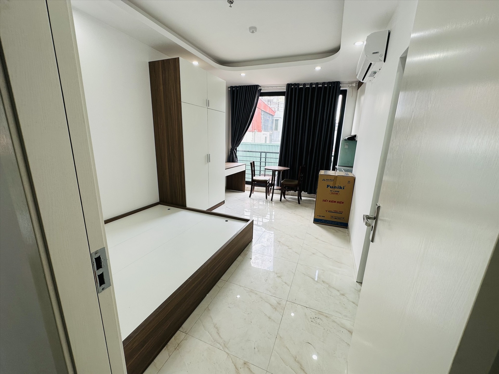 Phòng trọ Studio 25m2 tại Funhome Ngõ Giếng Mứt - Hai Bà Trưng - Phòng ngủ