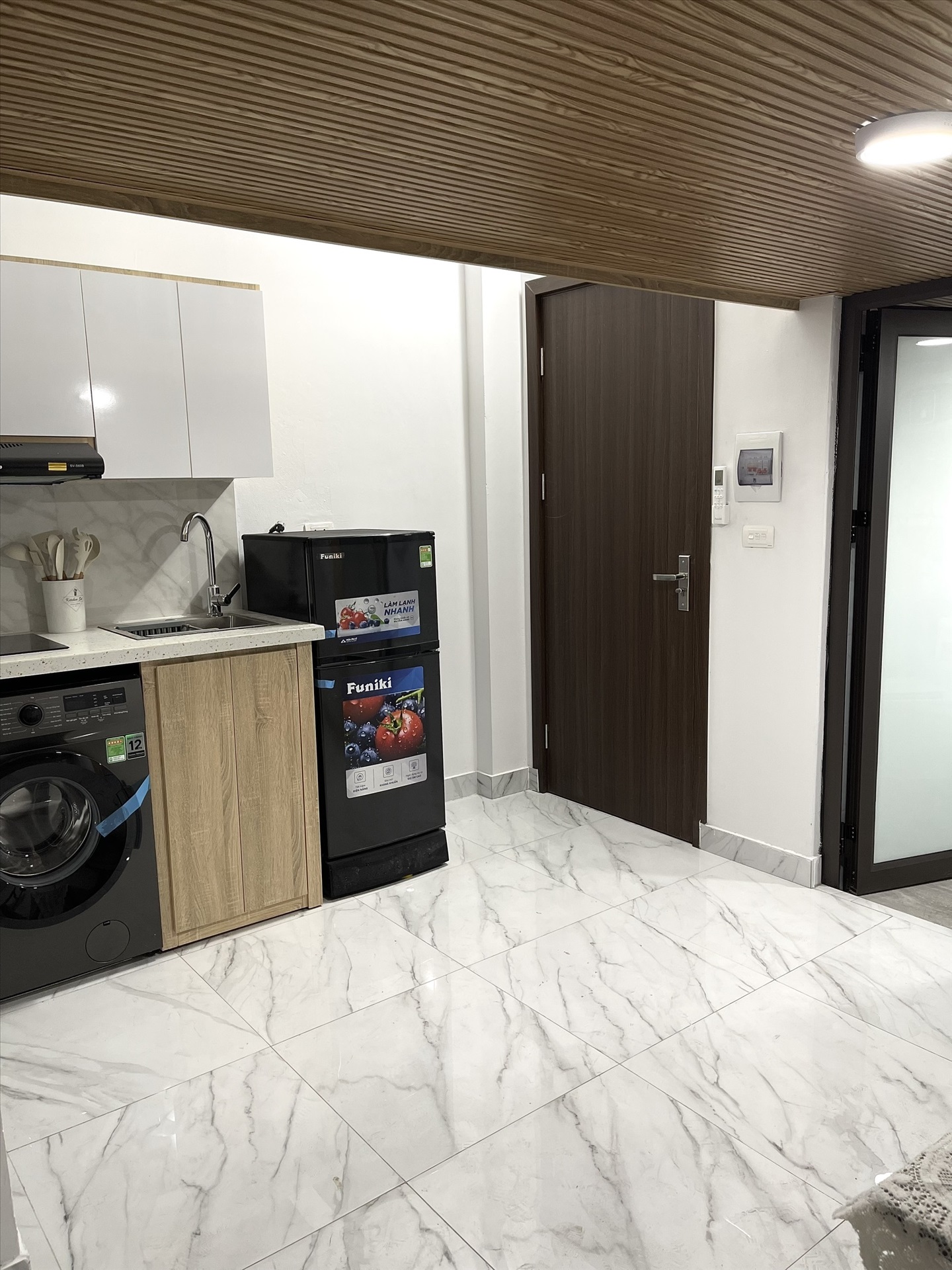 Phòng trọ Duplex 25m2 tại Funhome Đại Từ - Hoàng Mai - Phòng bếp