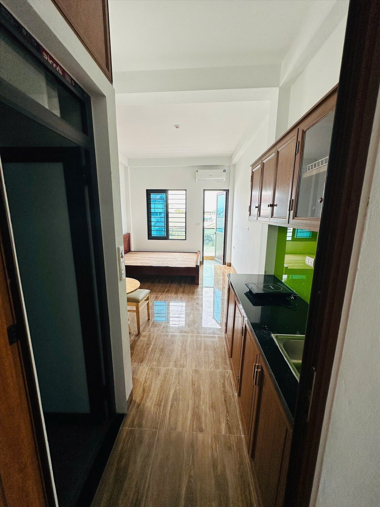 Phòng trọ Studio 25m2 tại Funhome 5 Nam Dư - Hoàng Mai - Phòng khách