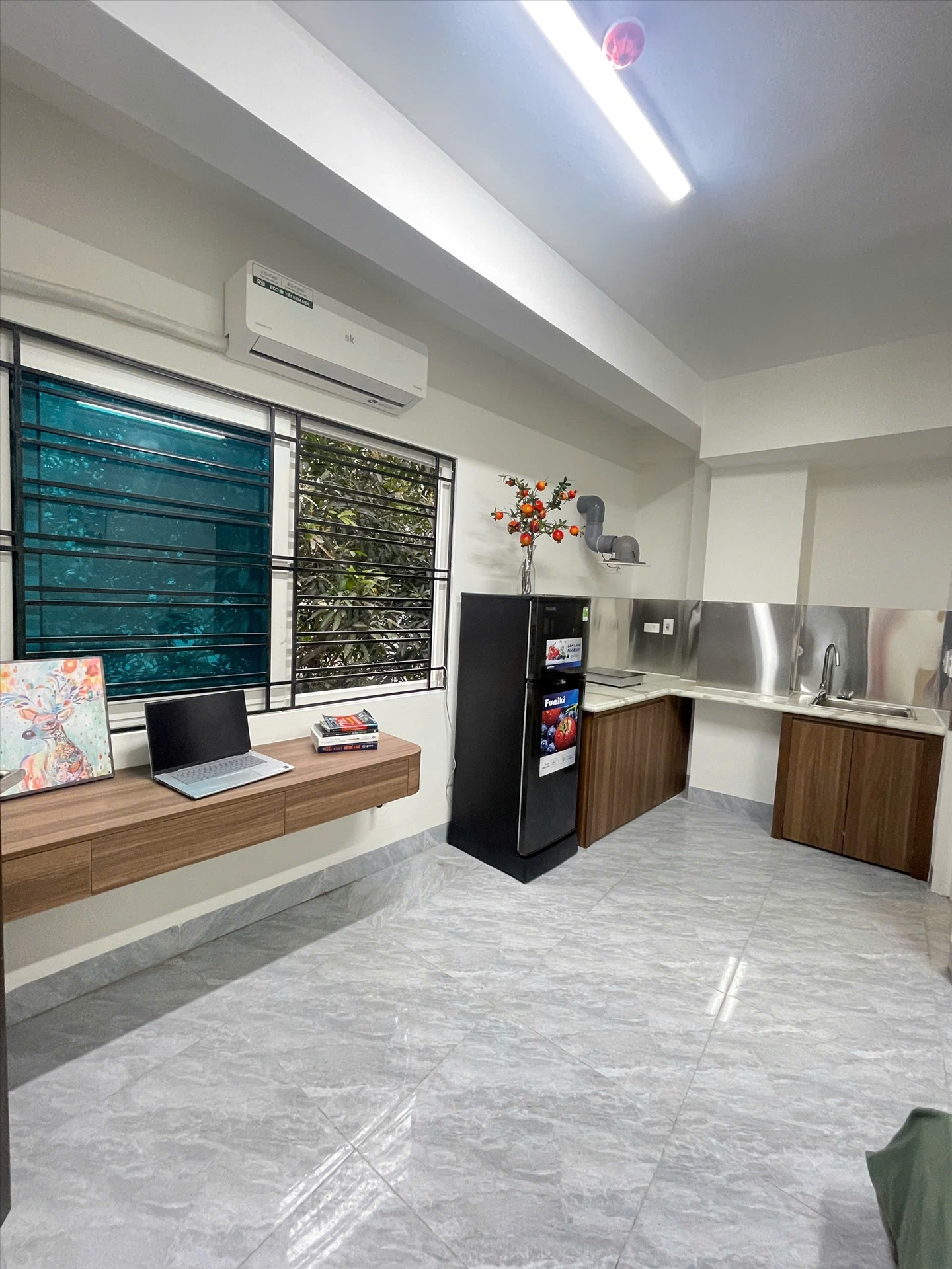 Phòng trọ Studio 25m2 tại Funhome Lĩnh Nam(1) - Hoàng Mai - Phòng bếp