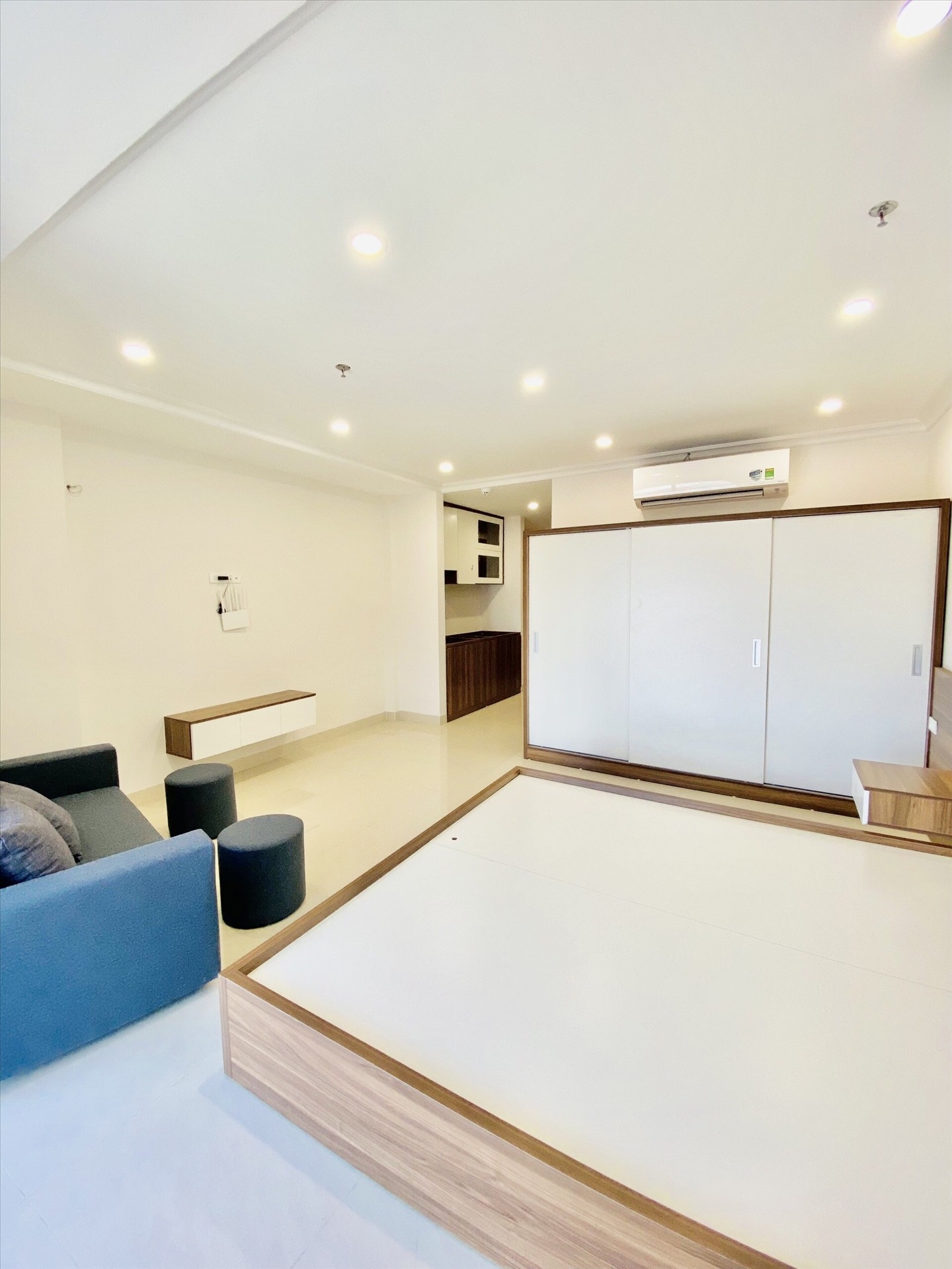 Phòng trọ Studio 30m2 tại Funhome 2 Giải Phóng - Hoàng Mai - Phòng ngủ