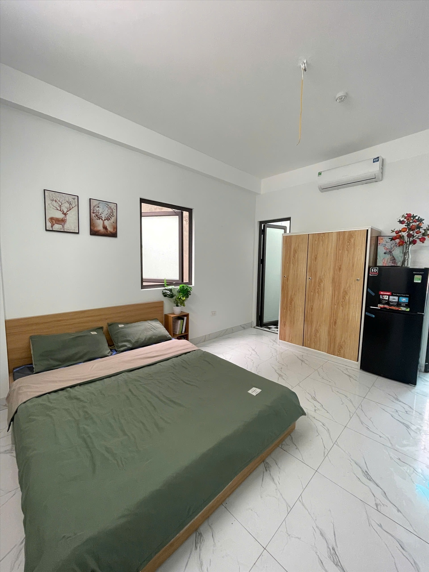 Phòng trọ Studio 25m2 tại Funhome Lĩnh Nam(3) - Hoàng Mai - Phòng ngủ