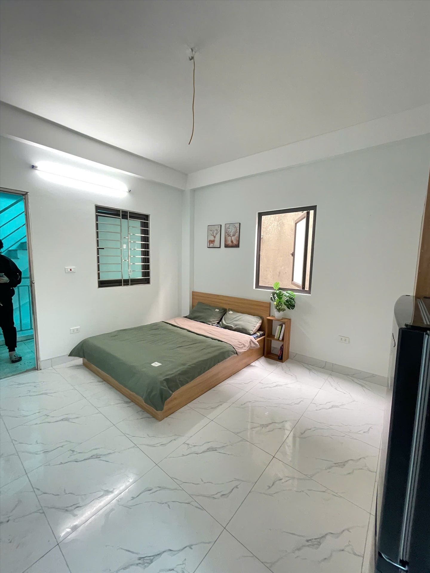 Phòng trọ Studio 25m2 tại Funhome Lĩnh Nam(3) - Hoàng Mai - Phòng ngủ