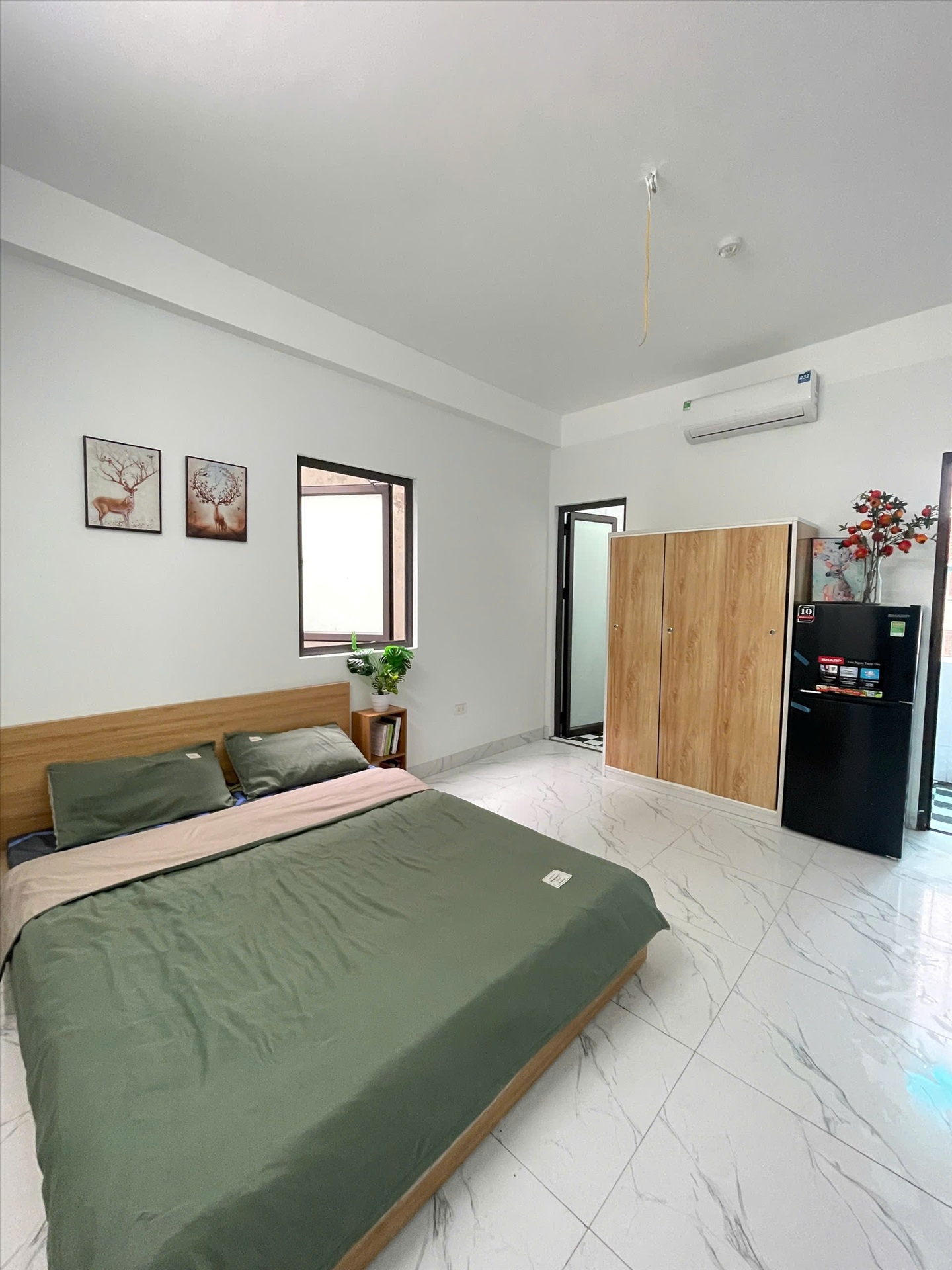 Phòng trọ Studio 25m2 tại Funhome Lĩnh Nam(3) - Hoàng Mai - Phòng ngủ