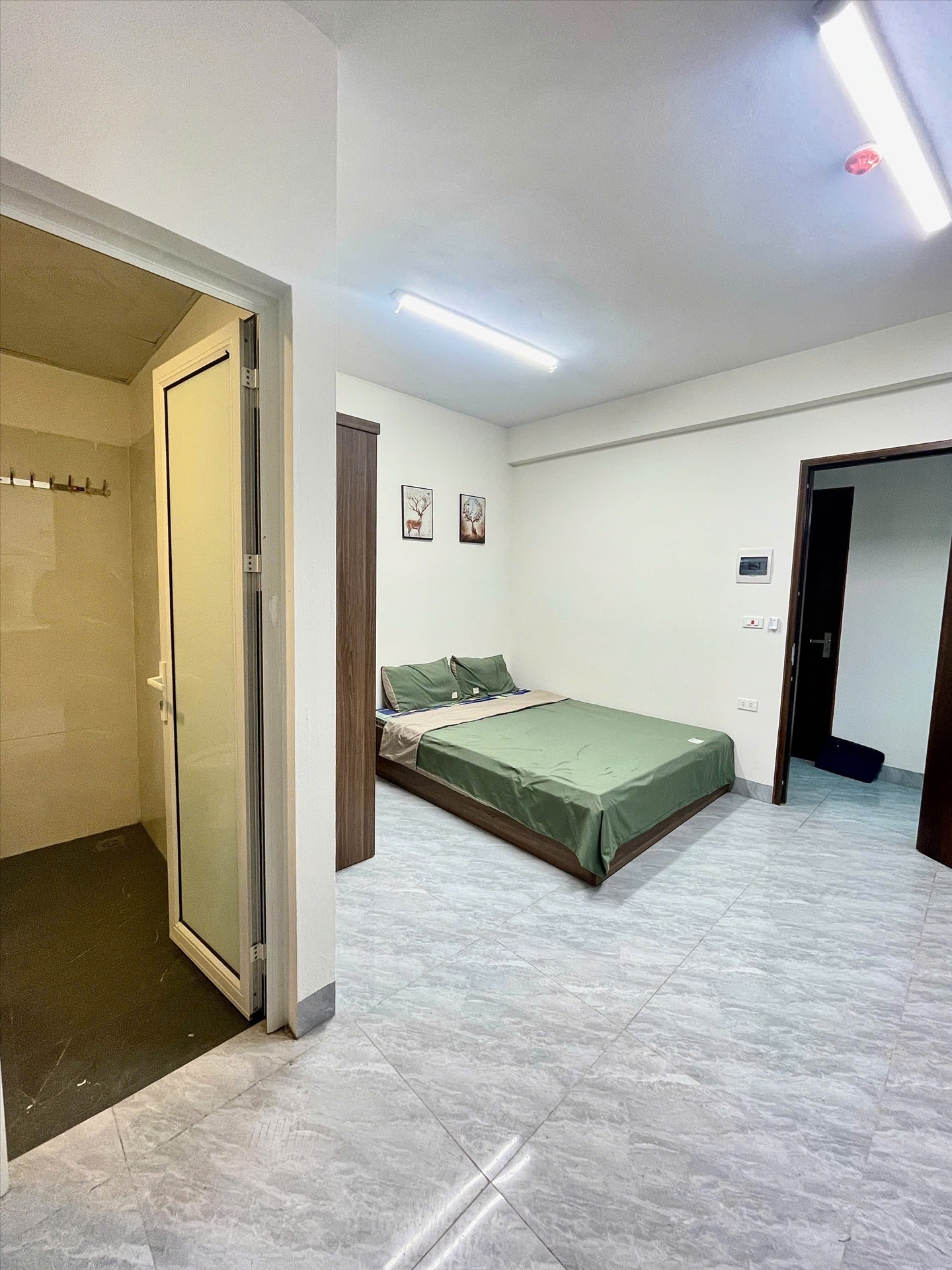 Phòng trọ Studio 25m2 tại Funhome Lĩnh Nam(1) - Hoàng Mai - Phòng ngủ
