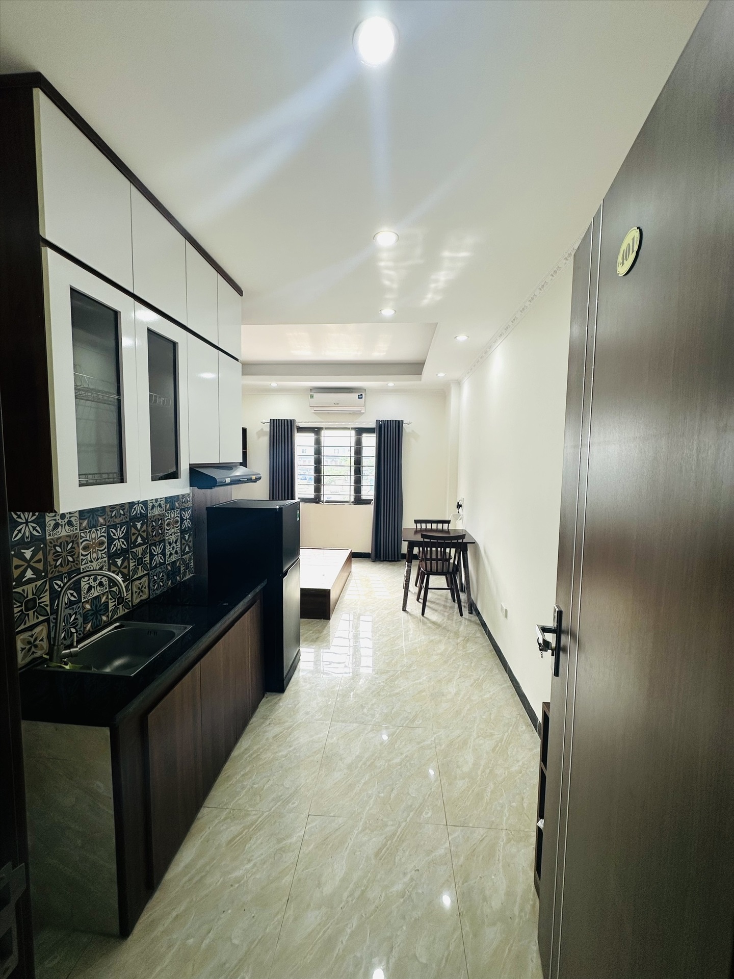Phòng trọ Studio 30m2 tại Funhome A Lĩnh Nam - Hoàng Mai - Phòng ngủ