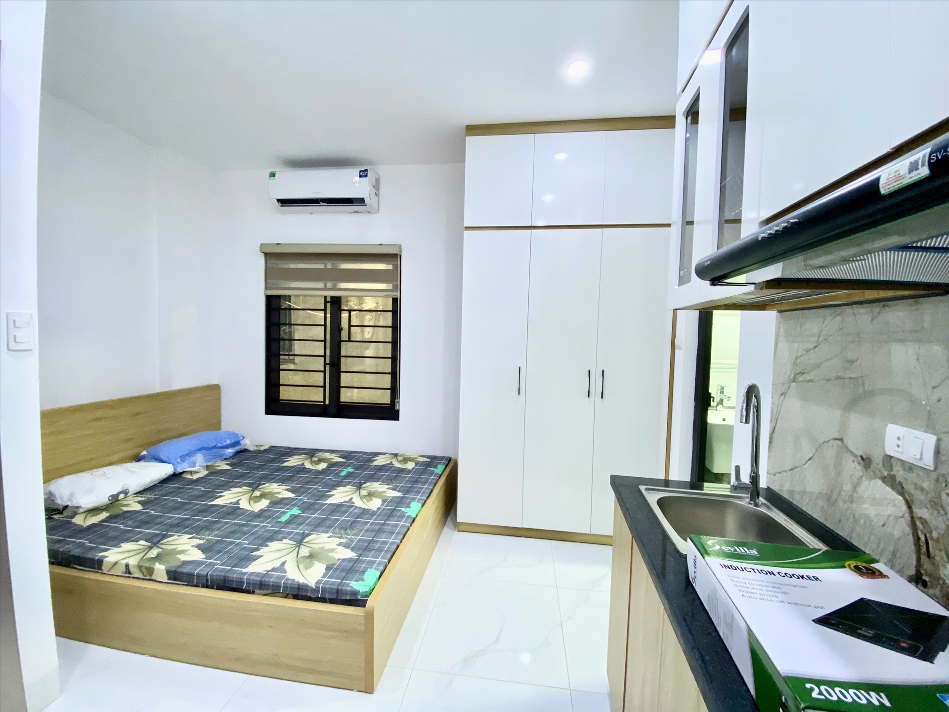 Phòng trọ Studio 25m2 tại Funhome Lò Đúc - Hai Bà Trưng - Phòng ngủ