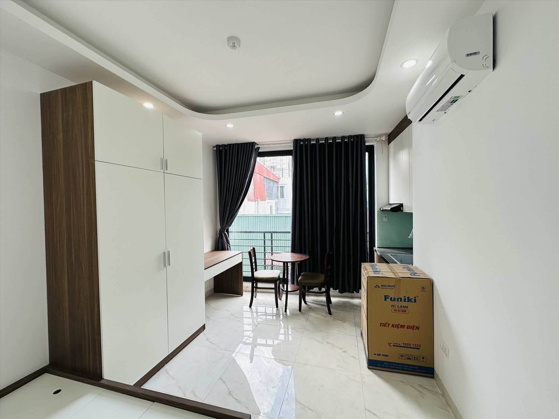 Phòng trọ Studio 25m2 tại Funhome Ngõ Giếng Mứt - Hai Bà Trưng - Phòng ngủ