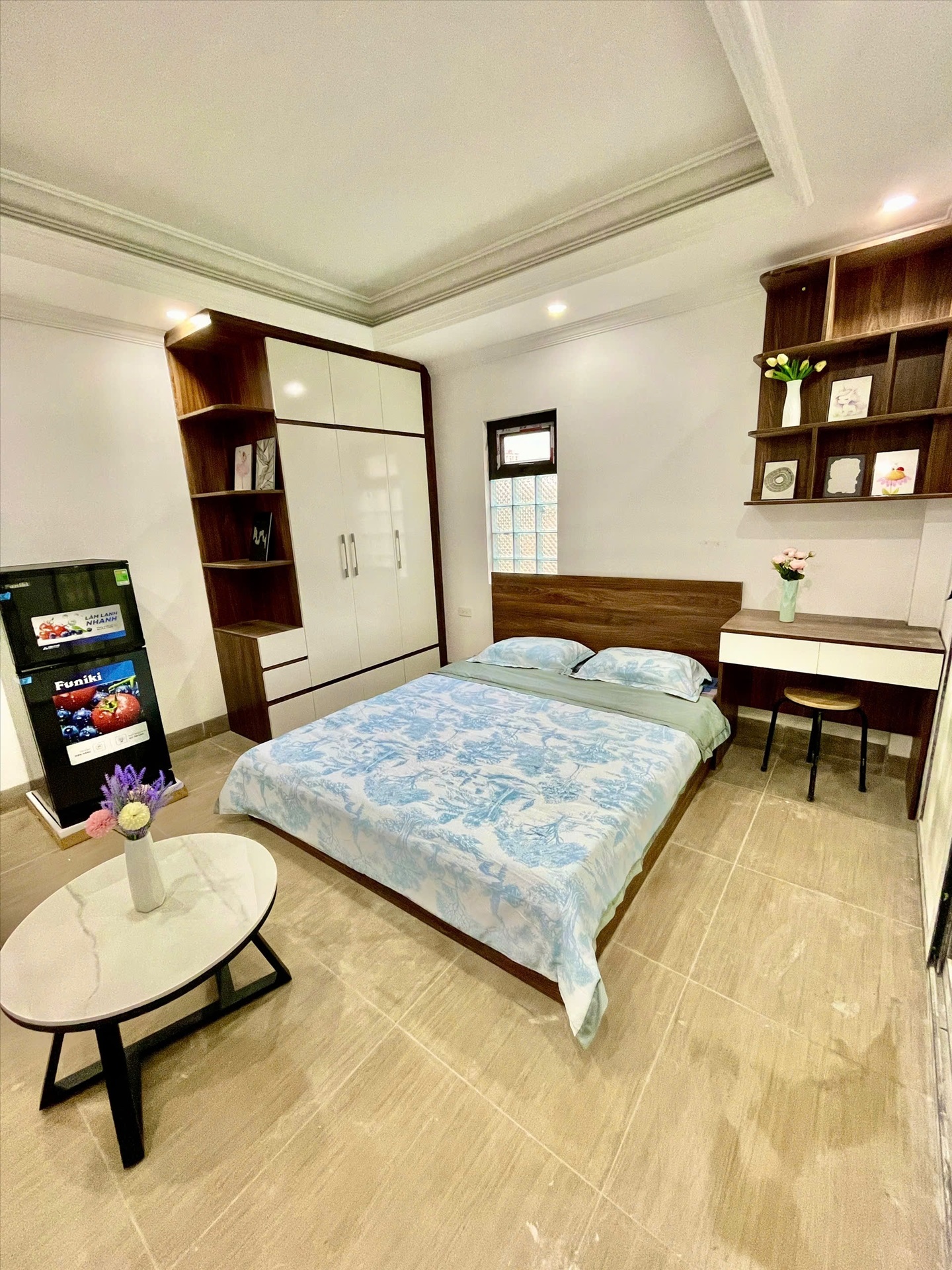 Phòng trọ Studio 25m2 tại FunHome Trương Định - Hoàng Mai - Phòng ngủ