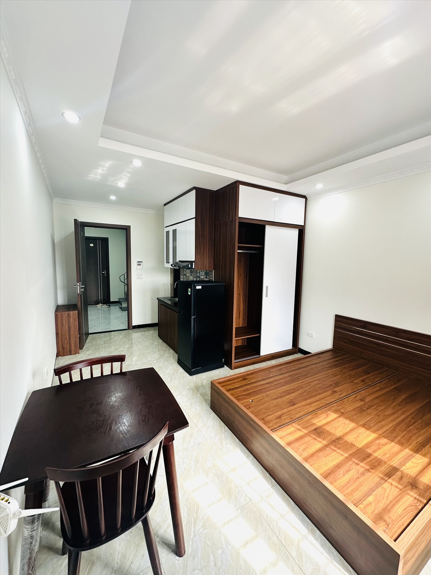 Phòng trọ Studio 30m2 tại Funhome A Lĩnh Nam - Hoàng Mai - Phòng ngủ