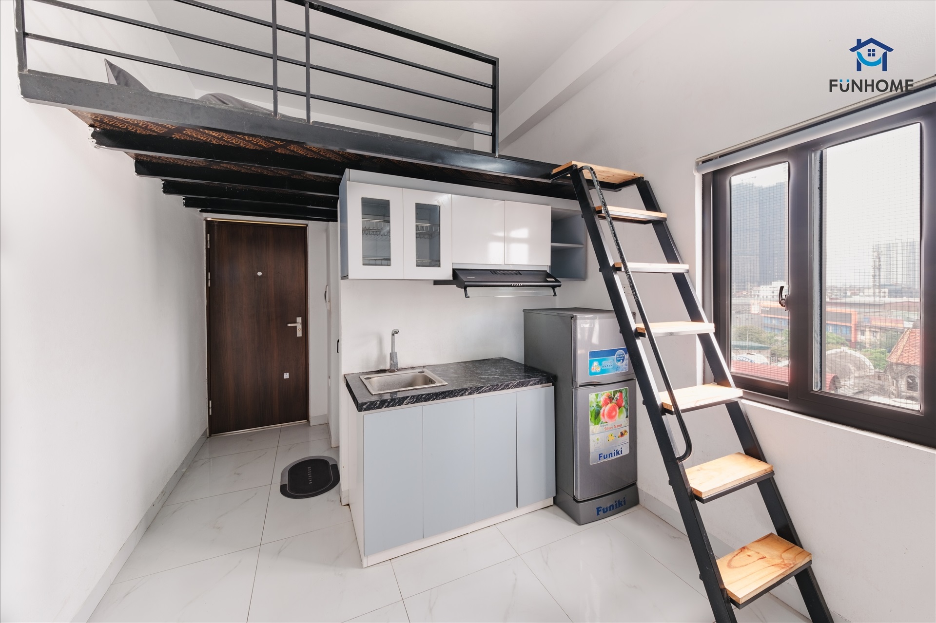 Phòng trọ Duplex 25m2 tại Funhome Giải Phóng - Hoàng Mai - Phòng bếp