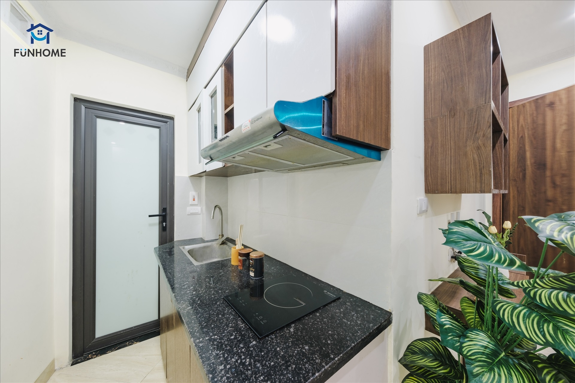 Phòng trọ Studio 25m2 tại Funhome 12 Lĩnh Nam - Hoàng Mai - Phòng bếp