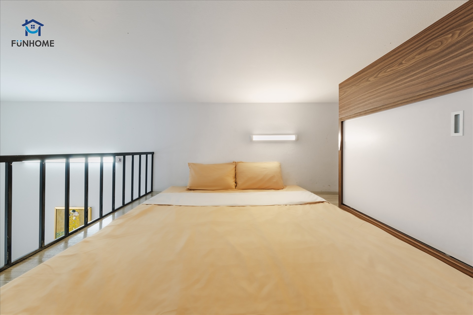 Phòng trọ Duplex 25m2 tại Funhome 10 Lĩnh Nam - Hoàng Mai - Phòng ngủ
