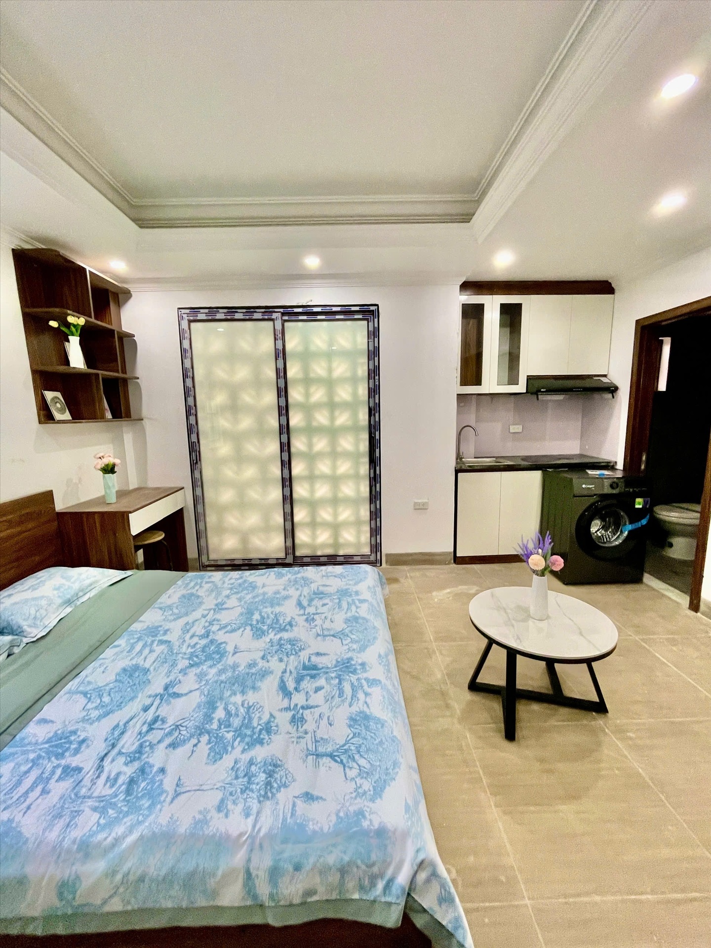 Phòng trọ Studio 25m2 tại FunHome Trương Định - Hoàng Mai - Phòng ngủ