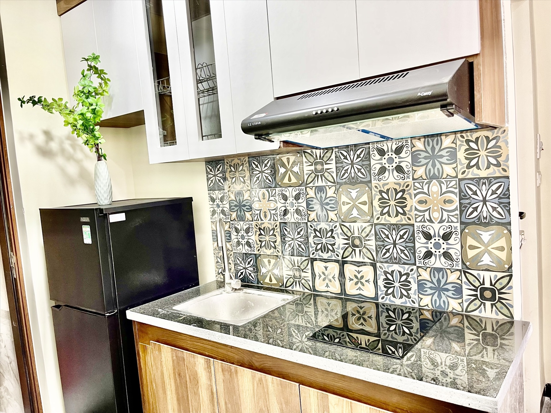 Phòng trọ Studio 25m2 tại Funhome Thanh Đàm - Hoàng Mai - Phòng bếp