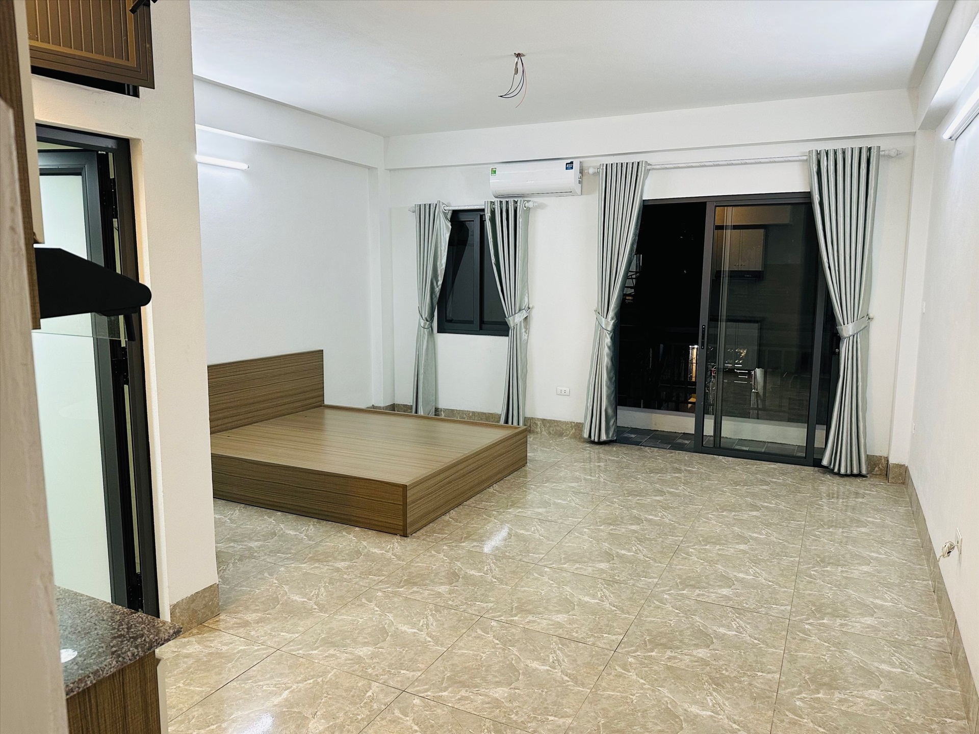 Phòng trọ Studio 25m2 tại Funhome 11 Lĩnh Nam - Hoàng Mai - Phòng ngủ