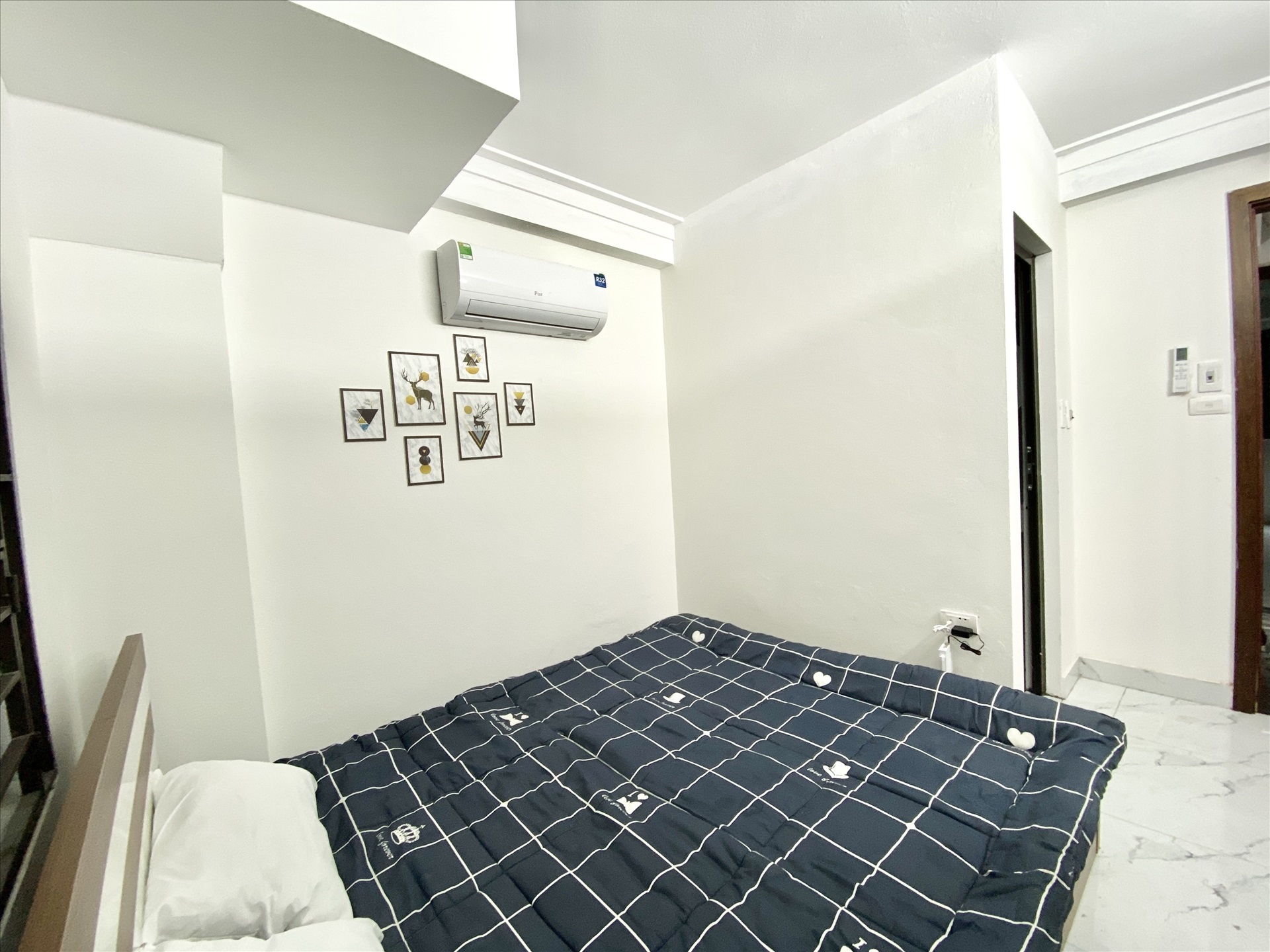 Phòng trọ Studio 25m2 tại Funhome B Lĩnh Nam - Hoàng Mai - Phòng ngủ