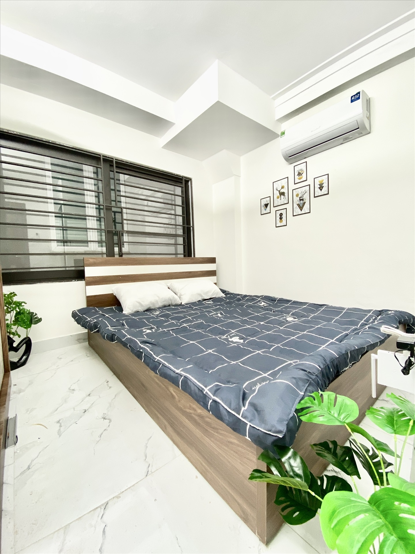 Phòng trọ Studio 25m2 tại Funhome B Lĩnh Nam - Hoàng Mai - Phòng ngủ