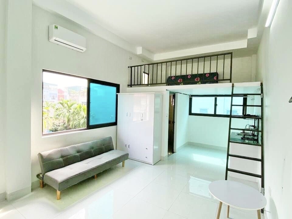 Phòng trọ Duplex 25m2 tại Funhome 6 Lĩnh Nam - Hoàng Mai - Phòng khách