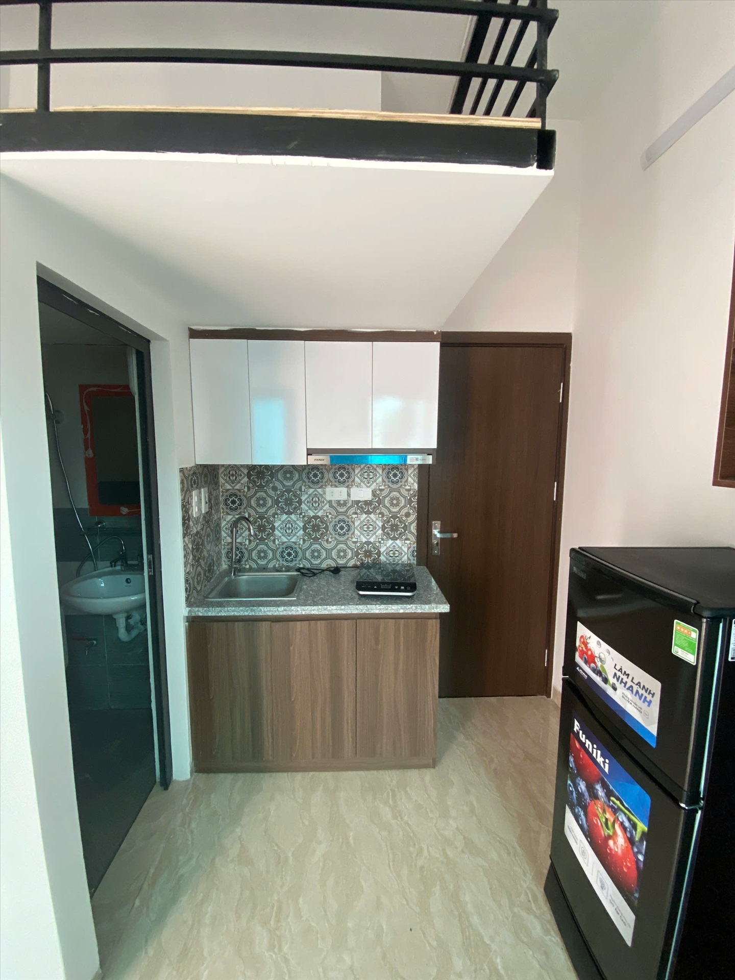 Phòng trọ Duplex 25m2 tại Funhome Trương Định - Hoàng Mai - Phòng bếp