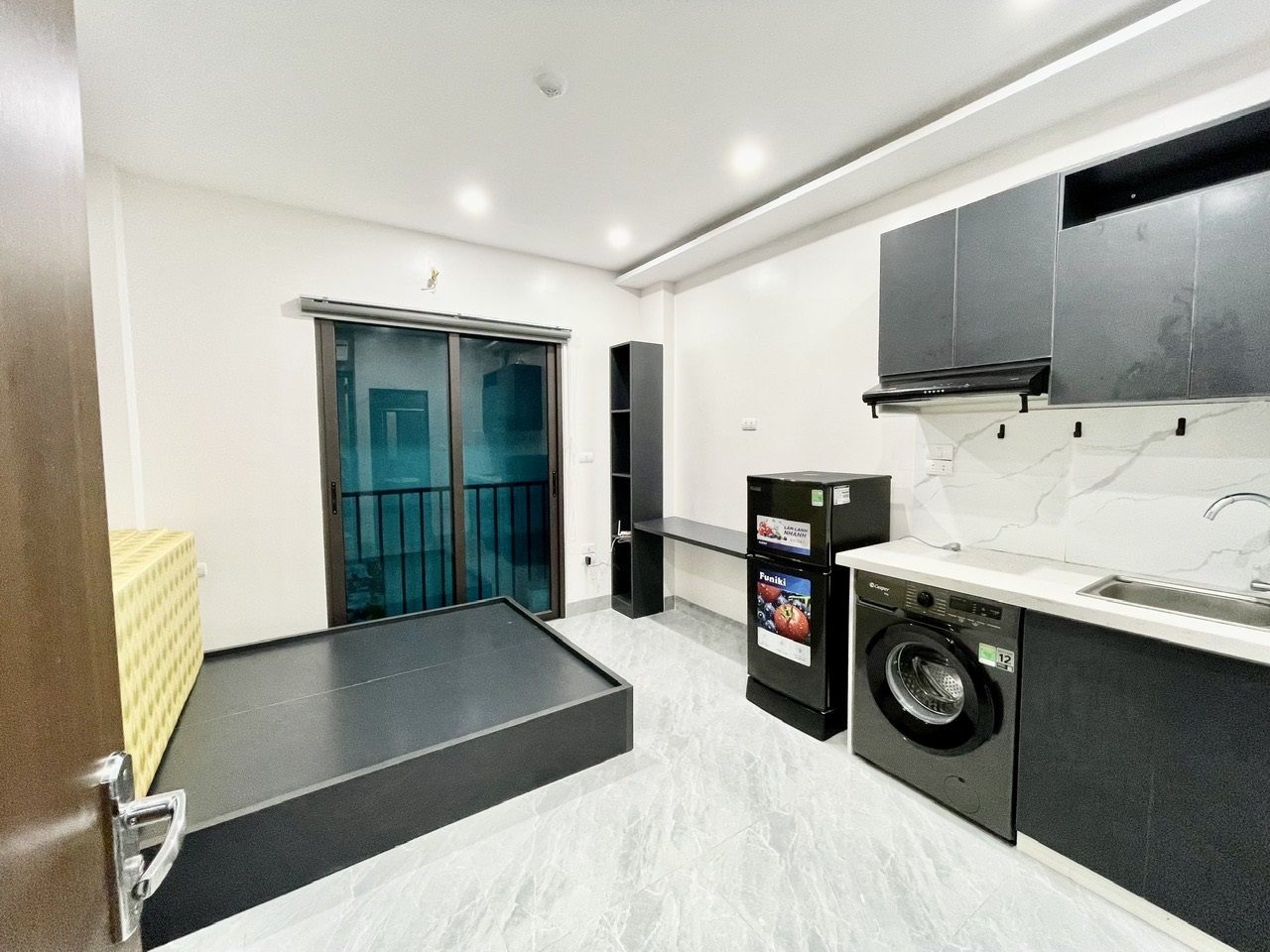 Phòng trọ Studio 25m2 tại Funhome Hồ Tùng Mậu - Cầu Giấy - Phòng ngủ