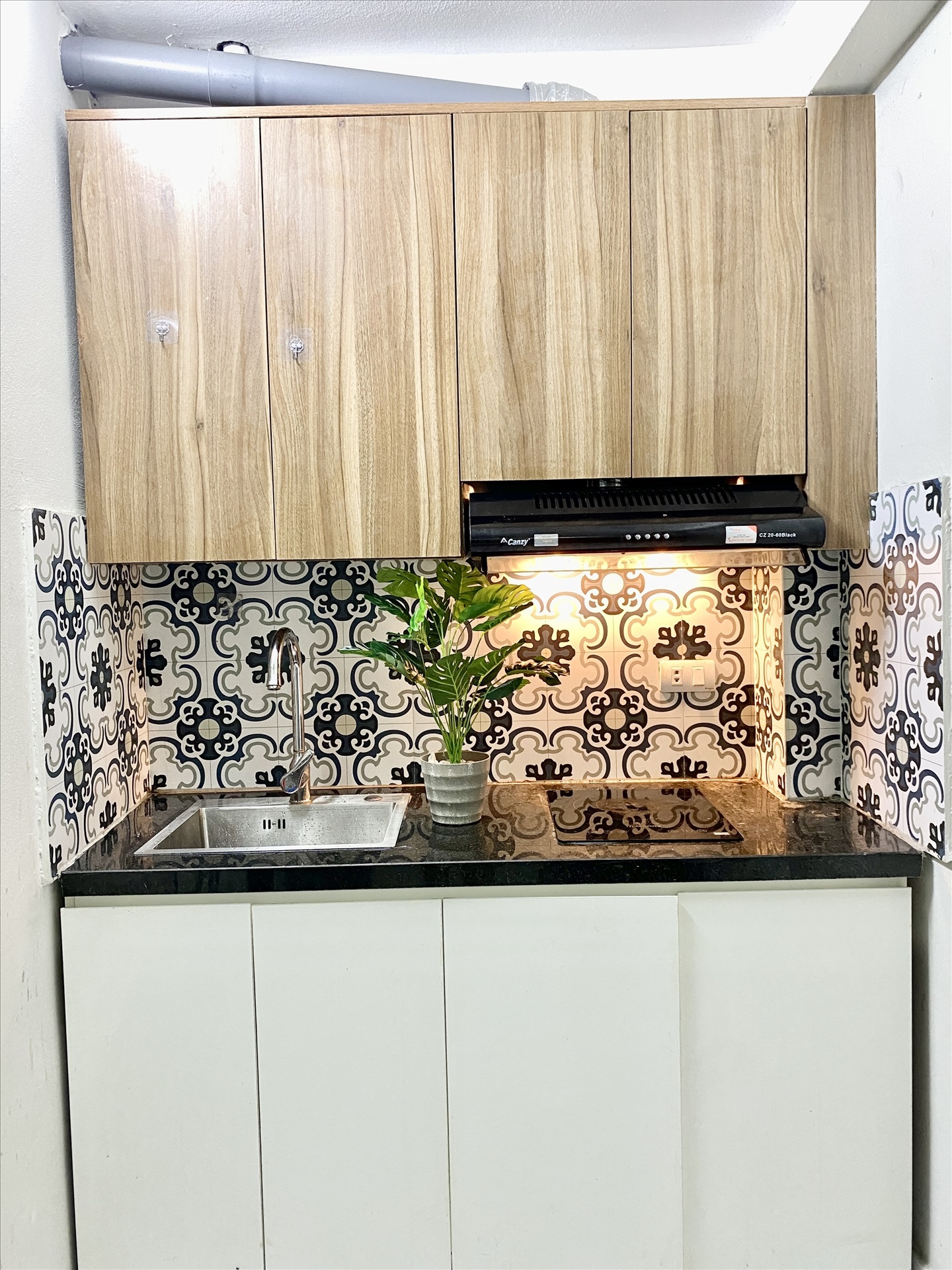 Phòng trọ Studio 25m2 tại Funhome Giáp Bát - Hoàng Mai  - Phòng bếp