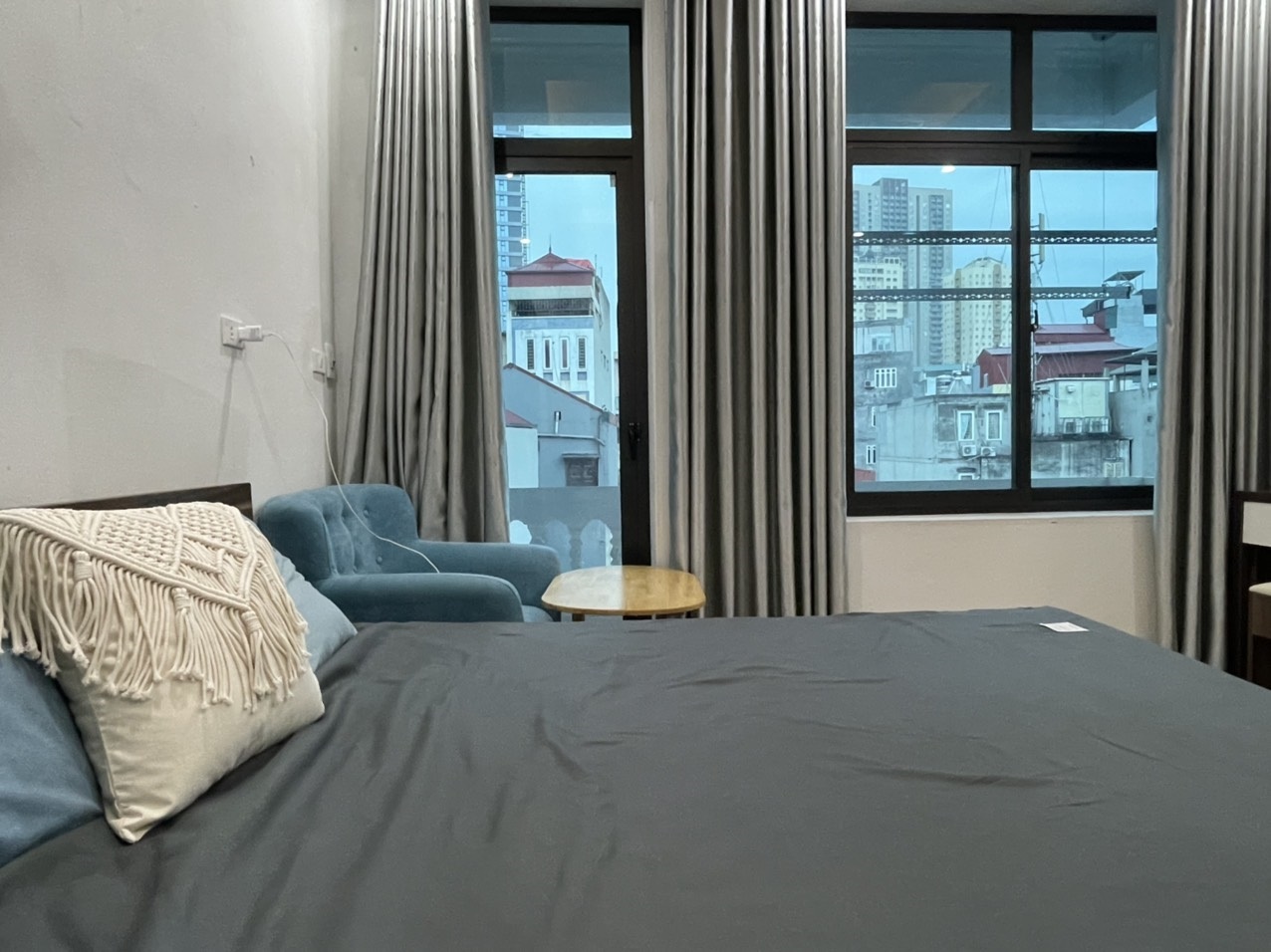 Phòng trọ Studio 25m2 tại Sunny Apartment Trần Duy Hưng - Cầu Giấy - Phòng ngủ