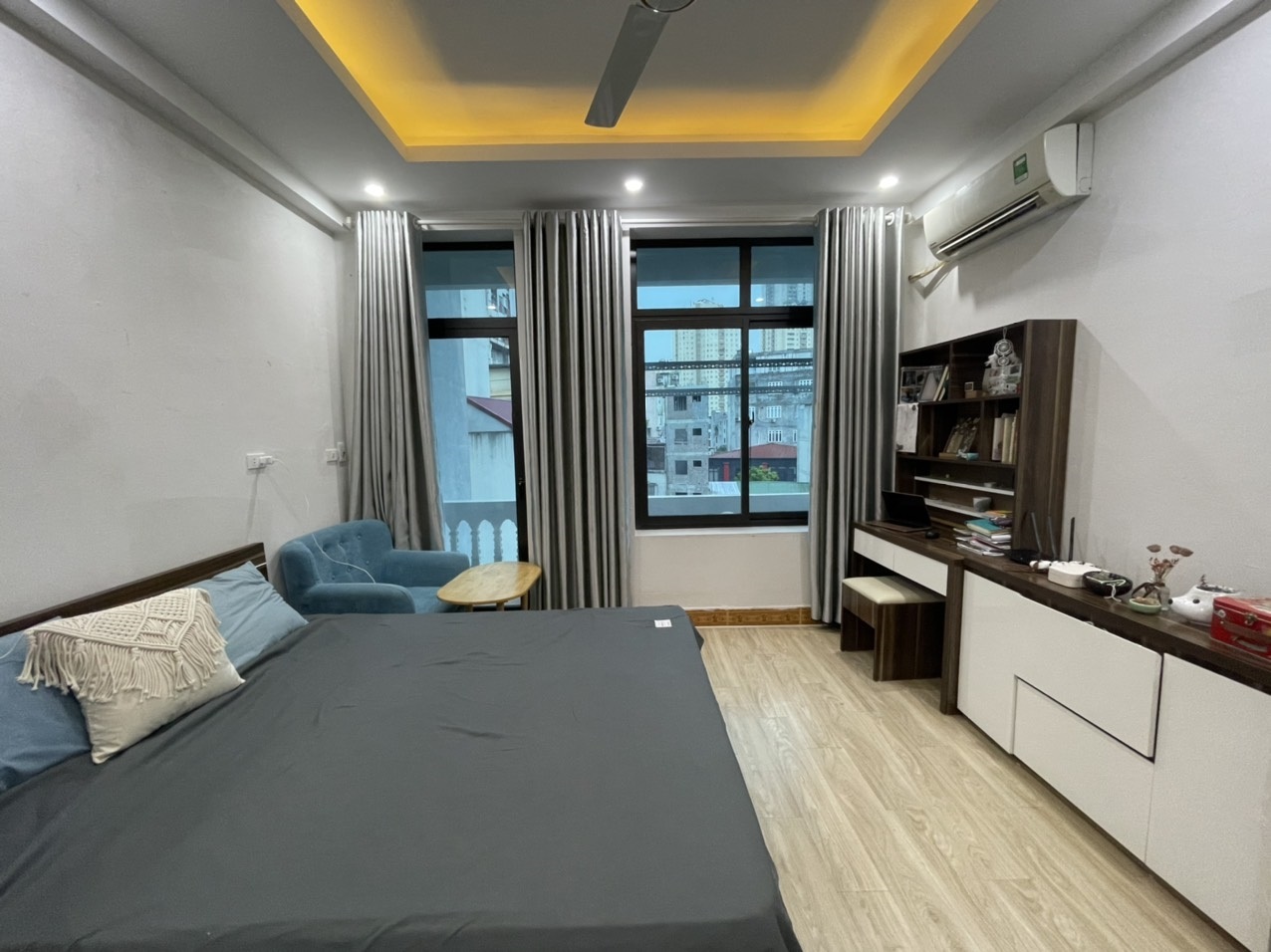 Phòng trọ Studio 25m2 tại Sunny Apartment Trần Duy Hưng - Cầu Giấy - Phòng ngủ