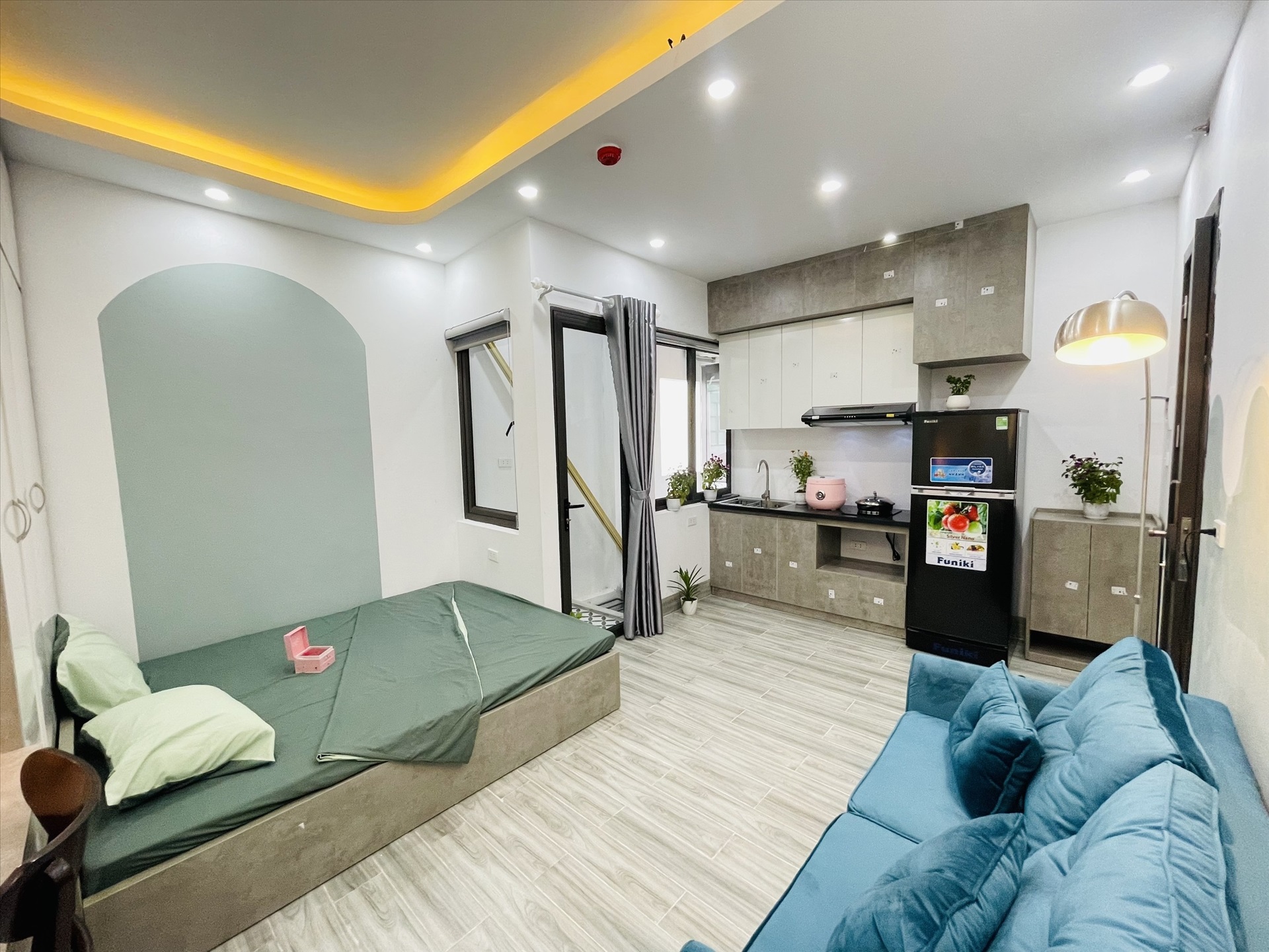 Phòng trọ Studio 34m2 tại Salahomes Nguyễn Thị Định - Cầu Giấy - Phòng ngủ