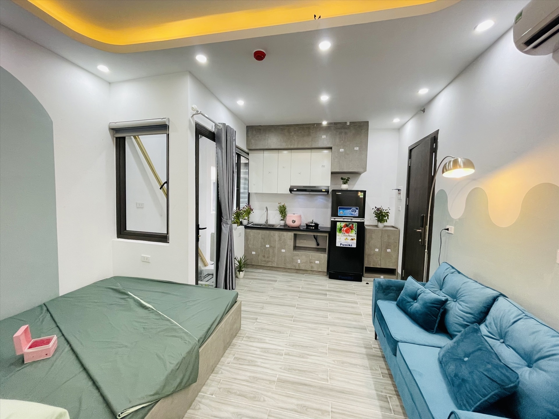 Phòng trọ Studio 34m2 tại Salahomes Nguyễn Thị Định - Cầu Giấy - Phòng ngủ