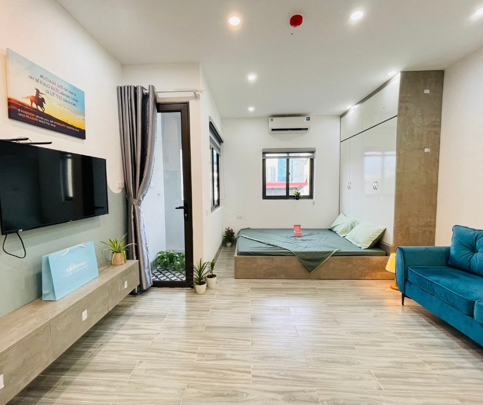 Phòng trọ Studio 35m2 tại Salahomes Nguyễn Thị Định - Cầu Giấy - Phòng ngủ