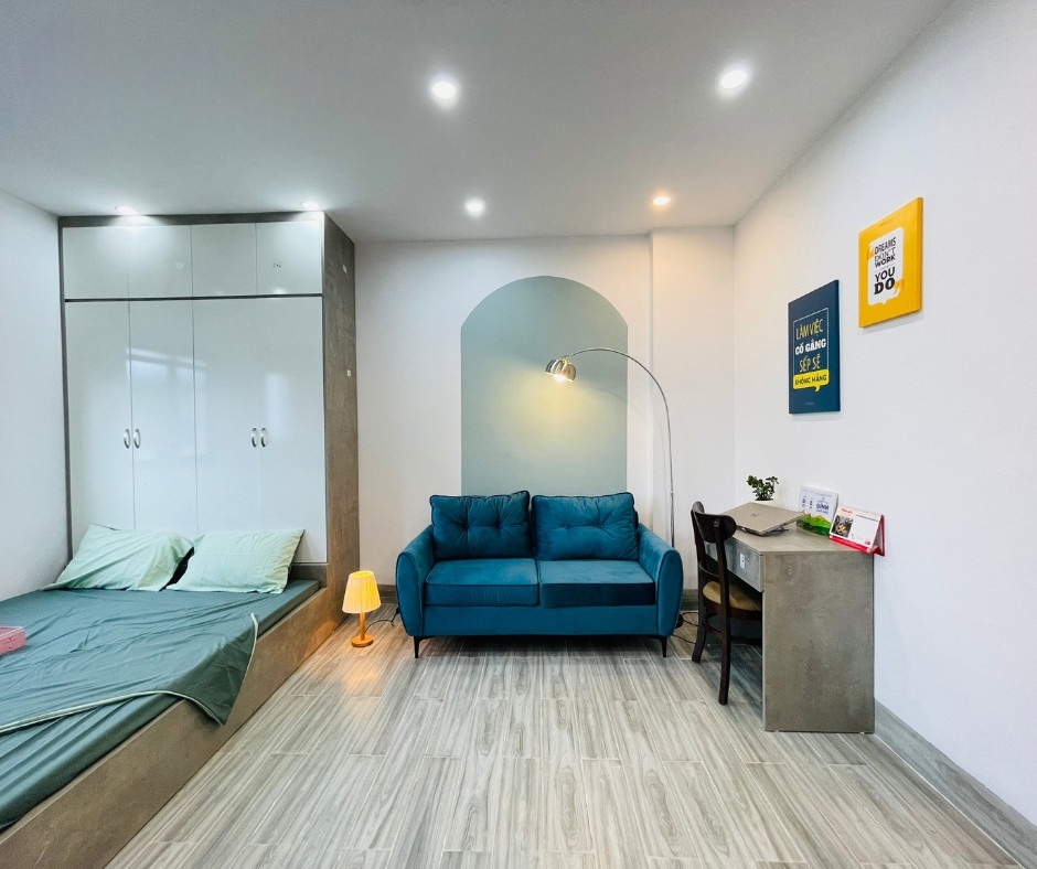 Phòng trọ Studio 35m2 tại Salahomes Nguyễn Thị Định - Cầu Giấy - Phòng ngủ