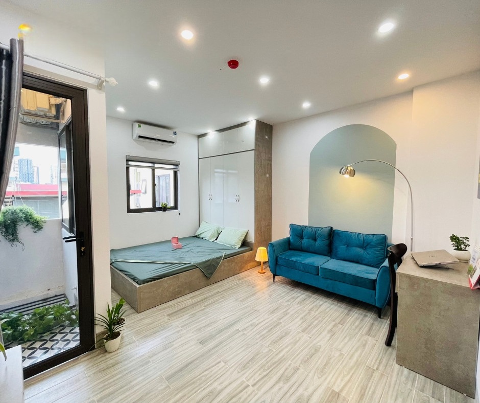 Phòng trọ Studio 35m2 tại Salahomes Nguyễn Thị Định - Cầu Giấy - Phòng ngủ