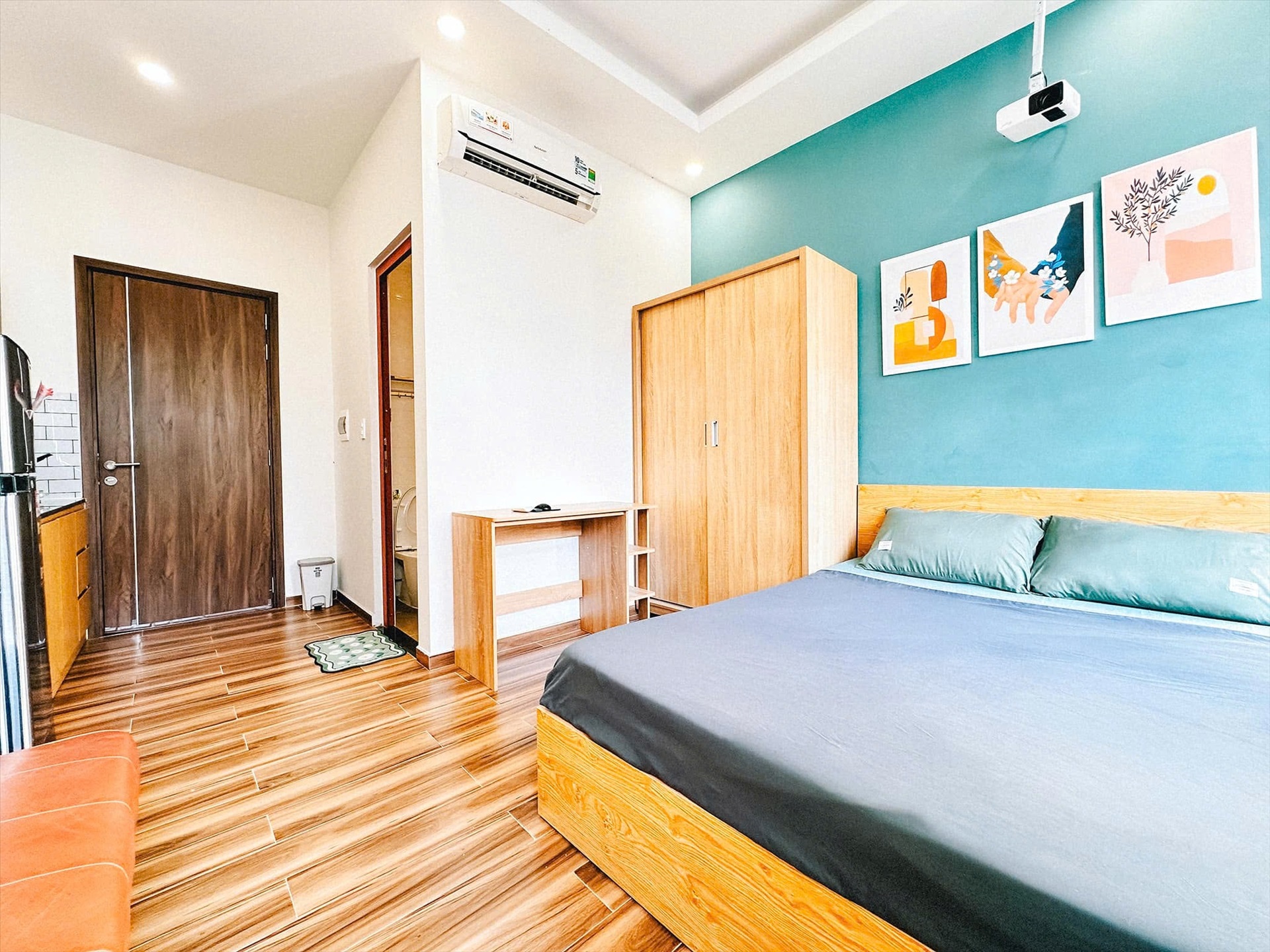 Phòng trọ Studio 25m2 tại Anh Ng House  Nguyễn Cảnh Dị - Tân Bình - Phòng ngủ