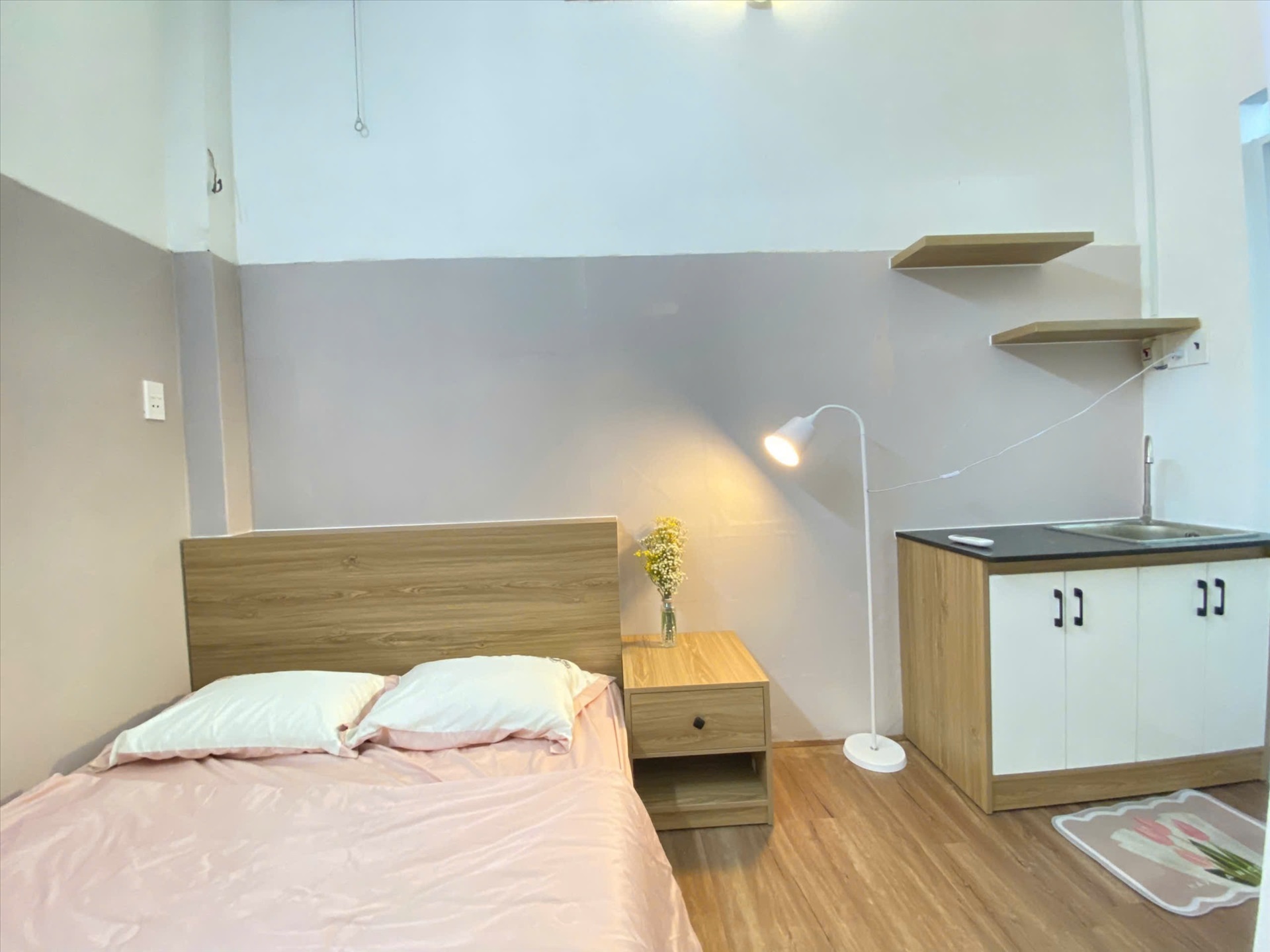 Phòng trọ Studio 30m2 tại TT House Hoàng Văn Thụ - Tân Bình - Phòng ngủ