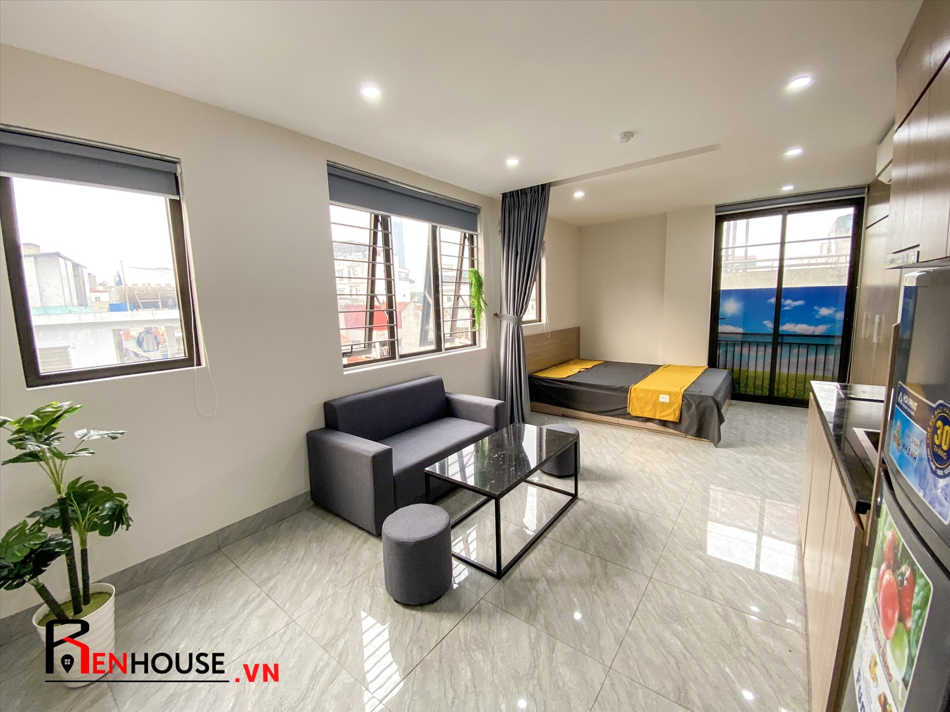 Phòng trọ 1 Phòng ngủ 30m2 tại RenHouse Mễ Trì Thượng - Nam Từ Liêm - Phòng ngủ