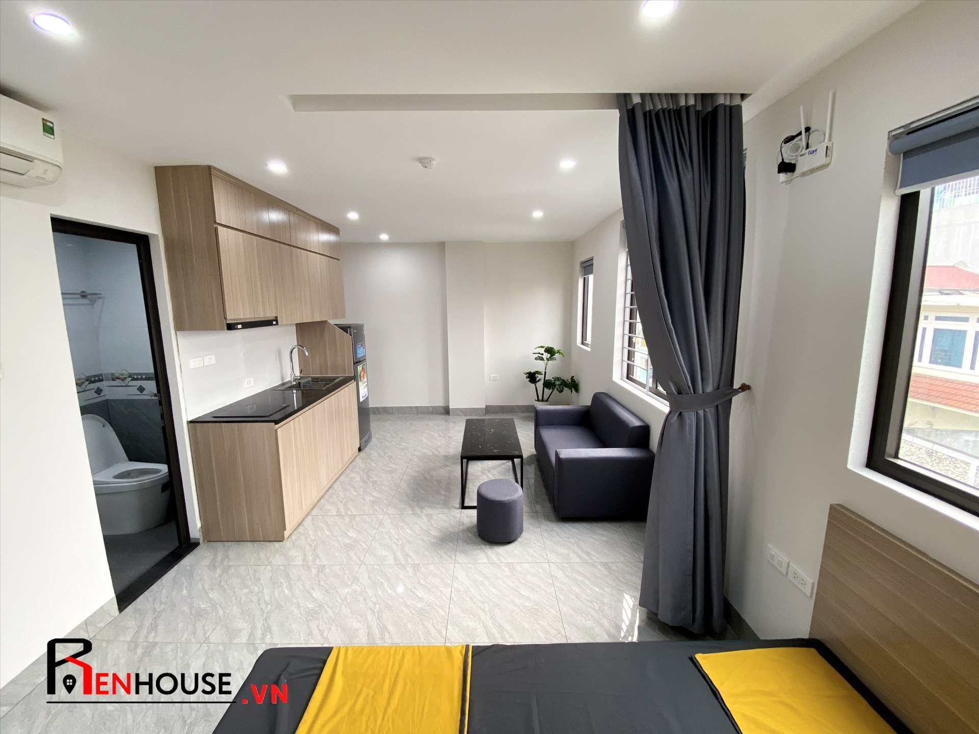 Phòng trọ 1 Phòng ngủ 30m2 tại RenHouse Mễ Trì Thượng - Nam Từ Liêm - Phòng ngủ