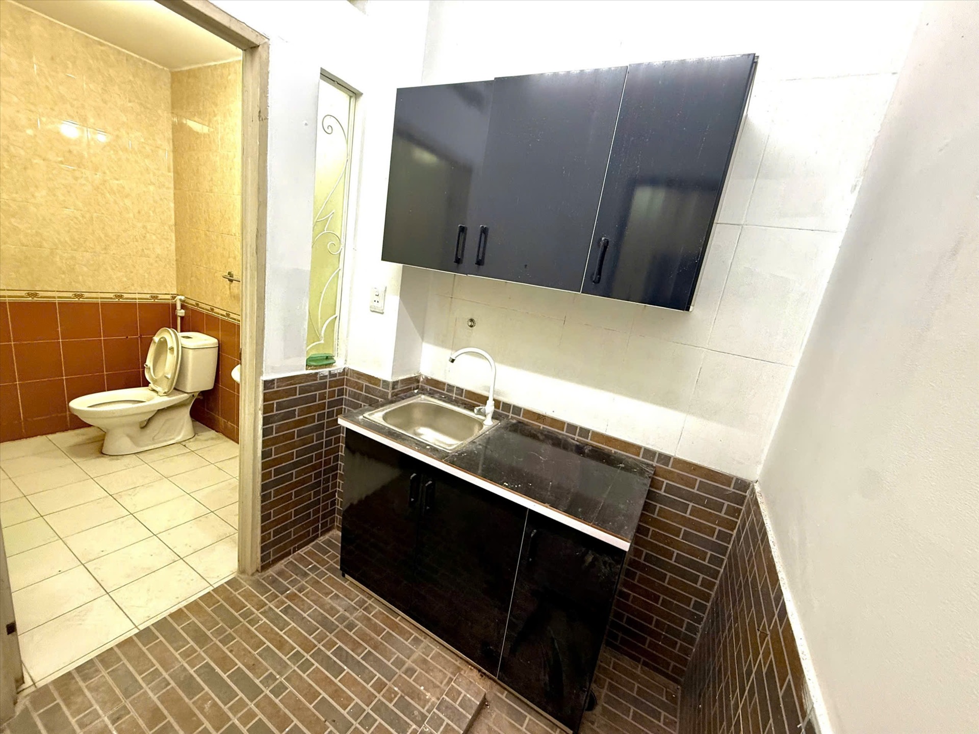 Phòng trọ Studio 25m2 tại AQ House Nguyễn Tử Nha - Tân Bình - Phòng bếp