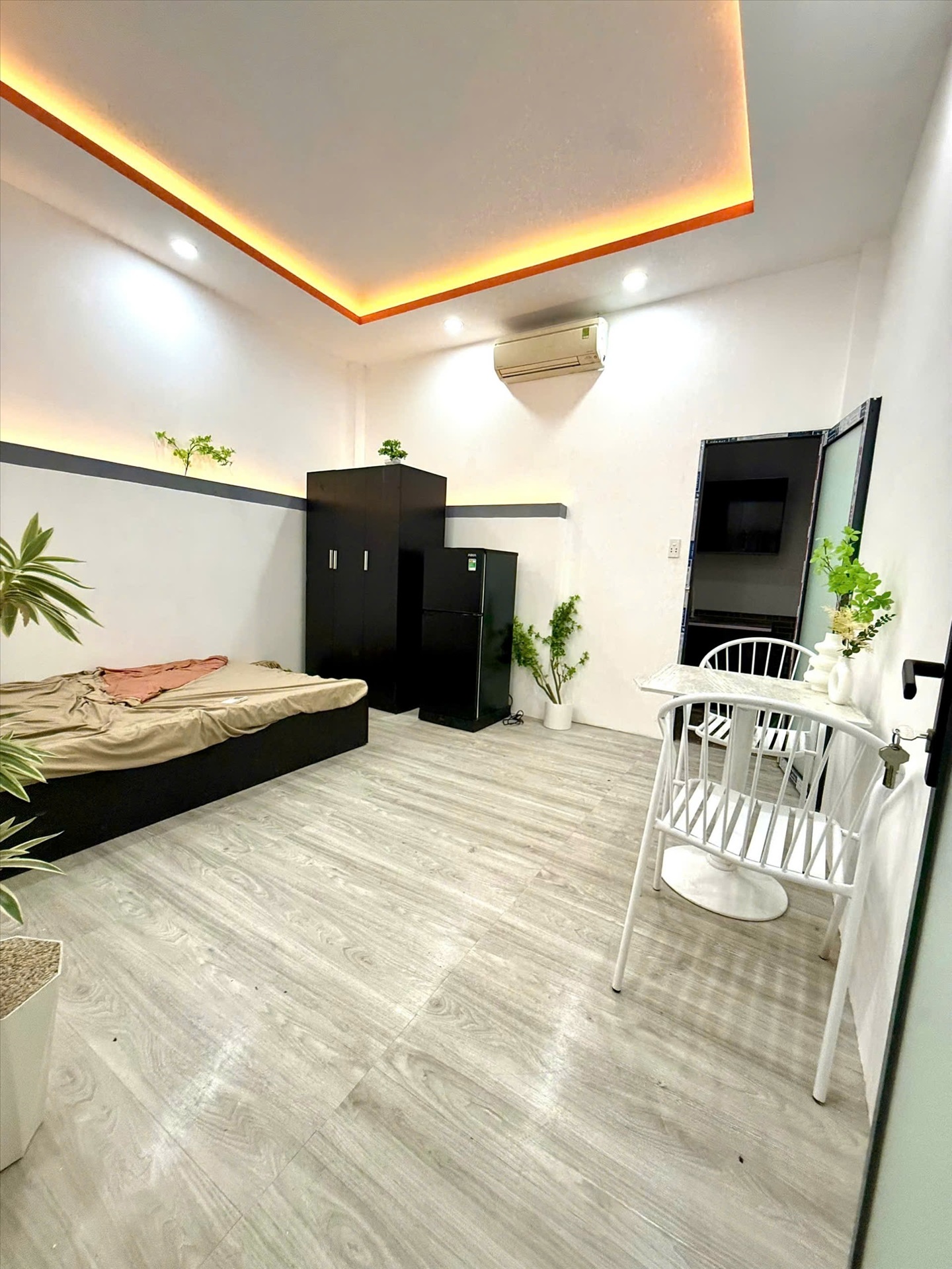 Phòng trọ Studio 25m2 tại AQ House Nguyễn Tử Nha - Tân Bình - Phòng ngủ