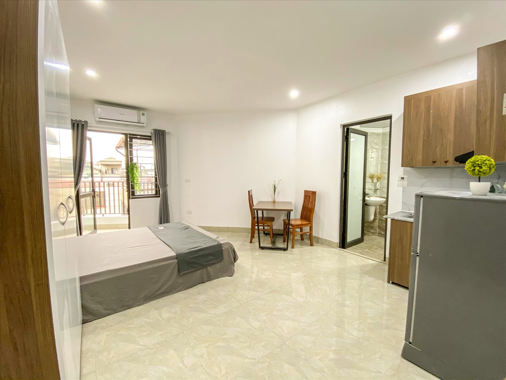Phòng trọ Studio 30m2 tại RenHouse 1 Mỹ Đình - Nam Từ Liêm - Phòng ngủ