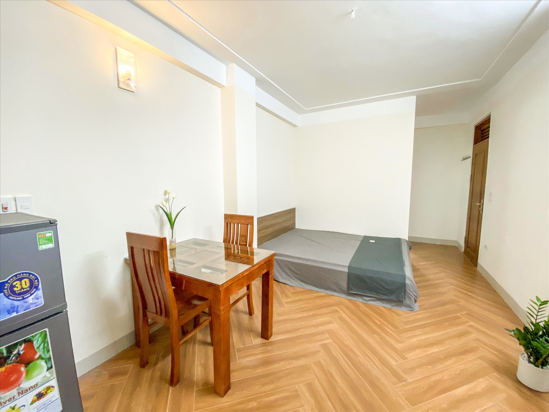 Phòng trọ Studio 28m2 tại RenHouse Mai Dịch - Cầu Giấy - Phòng ngủ