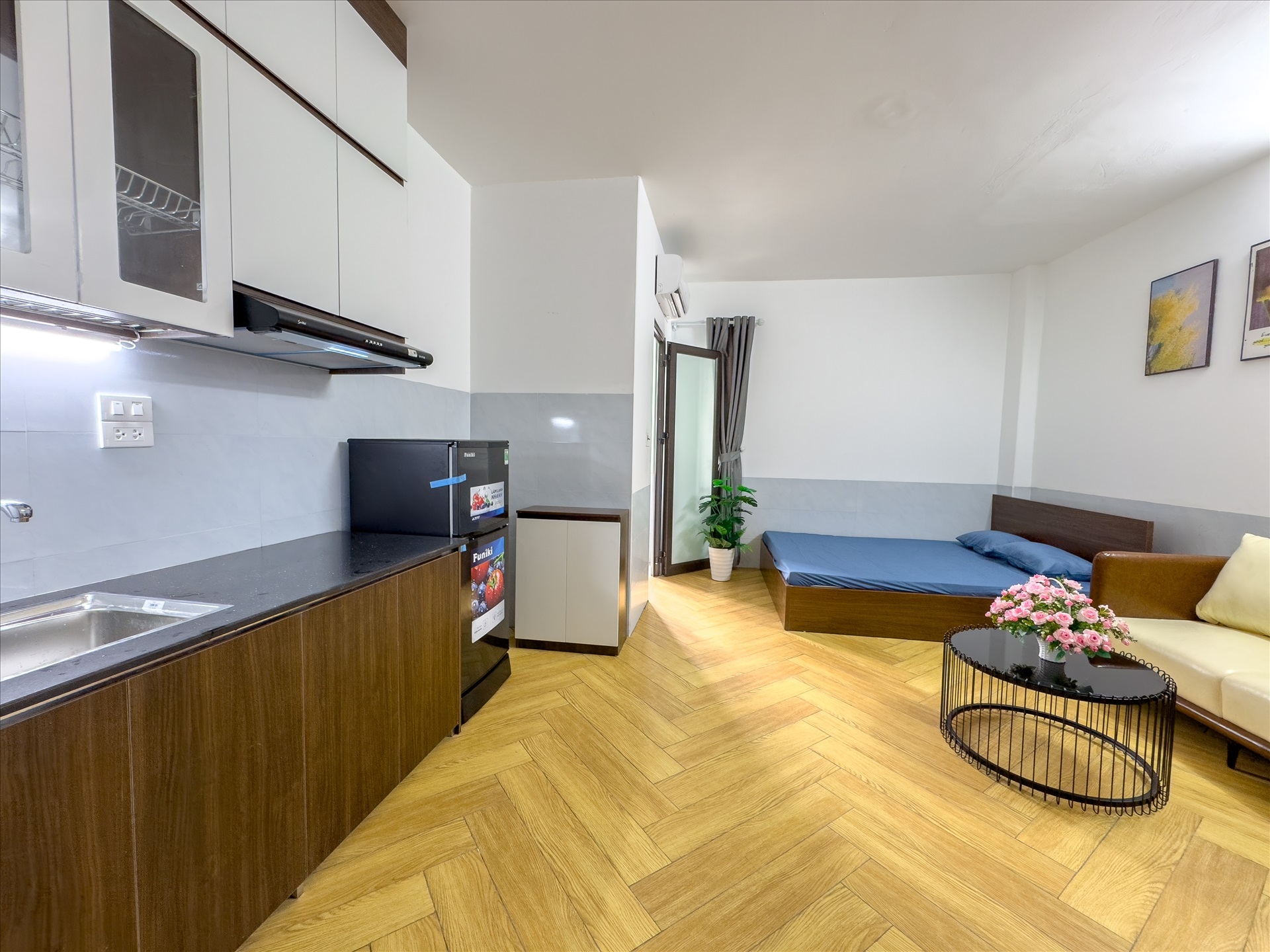 Phòng trọ Studio 29m2 tại RenHouse 1 Phú Kiều - Bắc Từ Liêm - Phòng ngủ