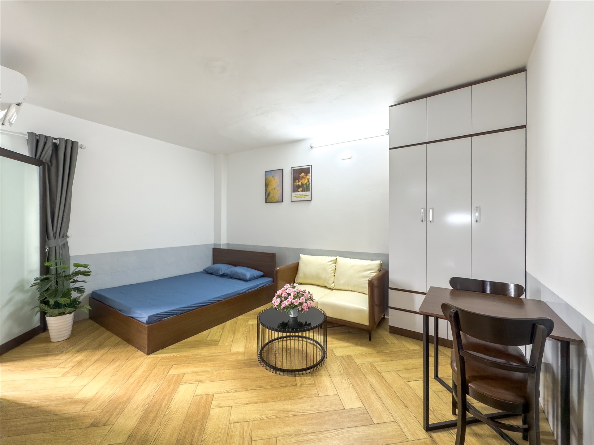 Phòng trọ Studio 29m2 tại RenHouse 1 Phú Kiều - Bắc Từ Liêm - Phòng ngủ