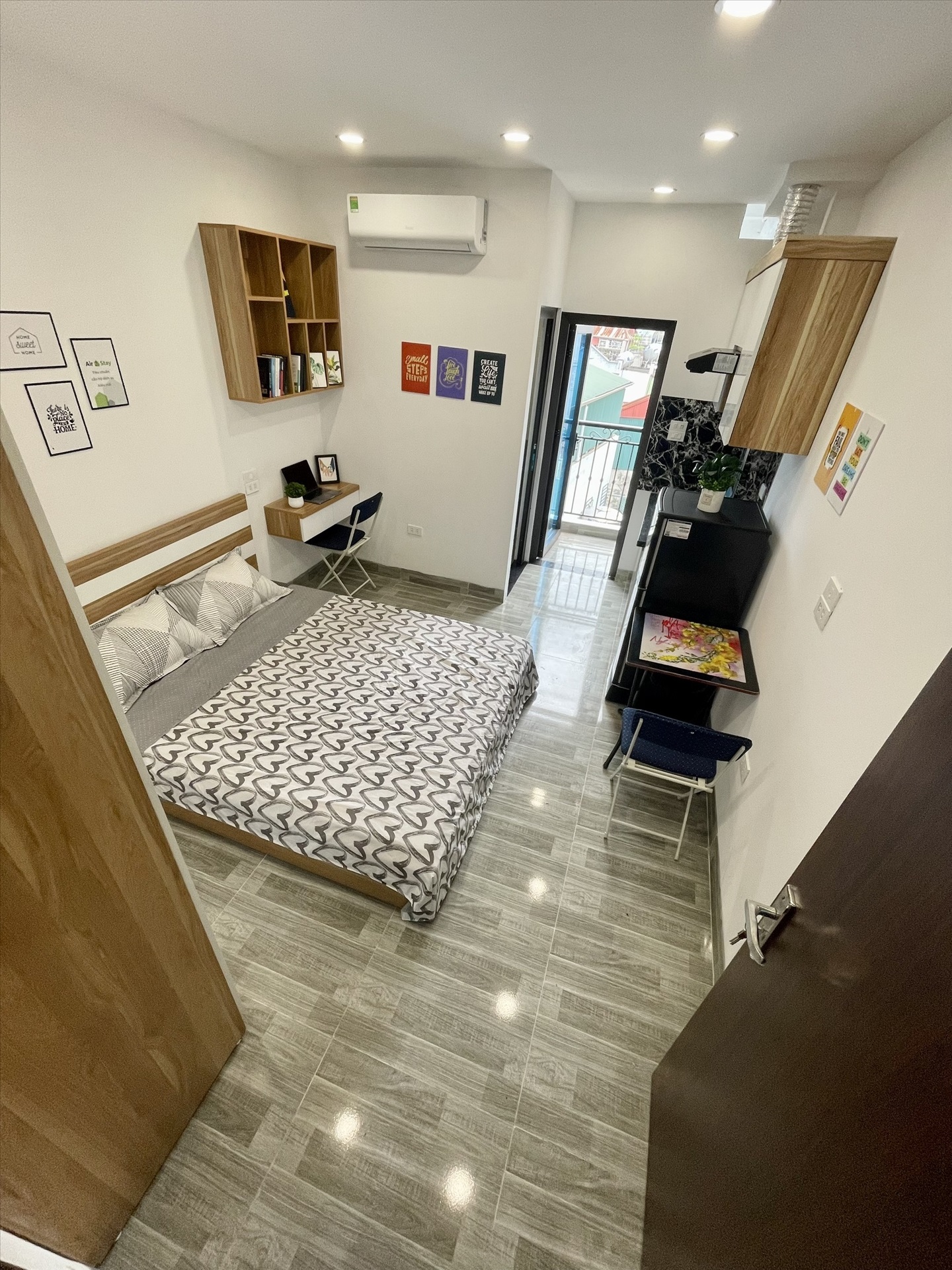 Phòng trọ Studio 22m2 tại Airstay Hoàng Mai - Hoàng Mai - Phòng ngủ