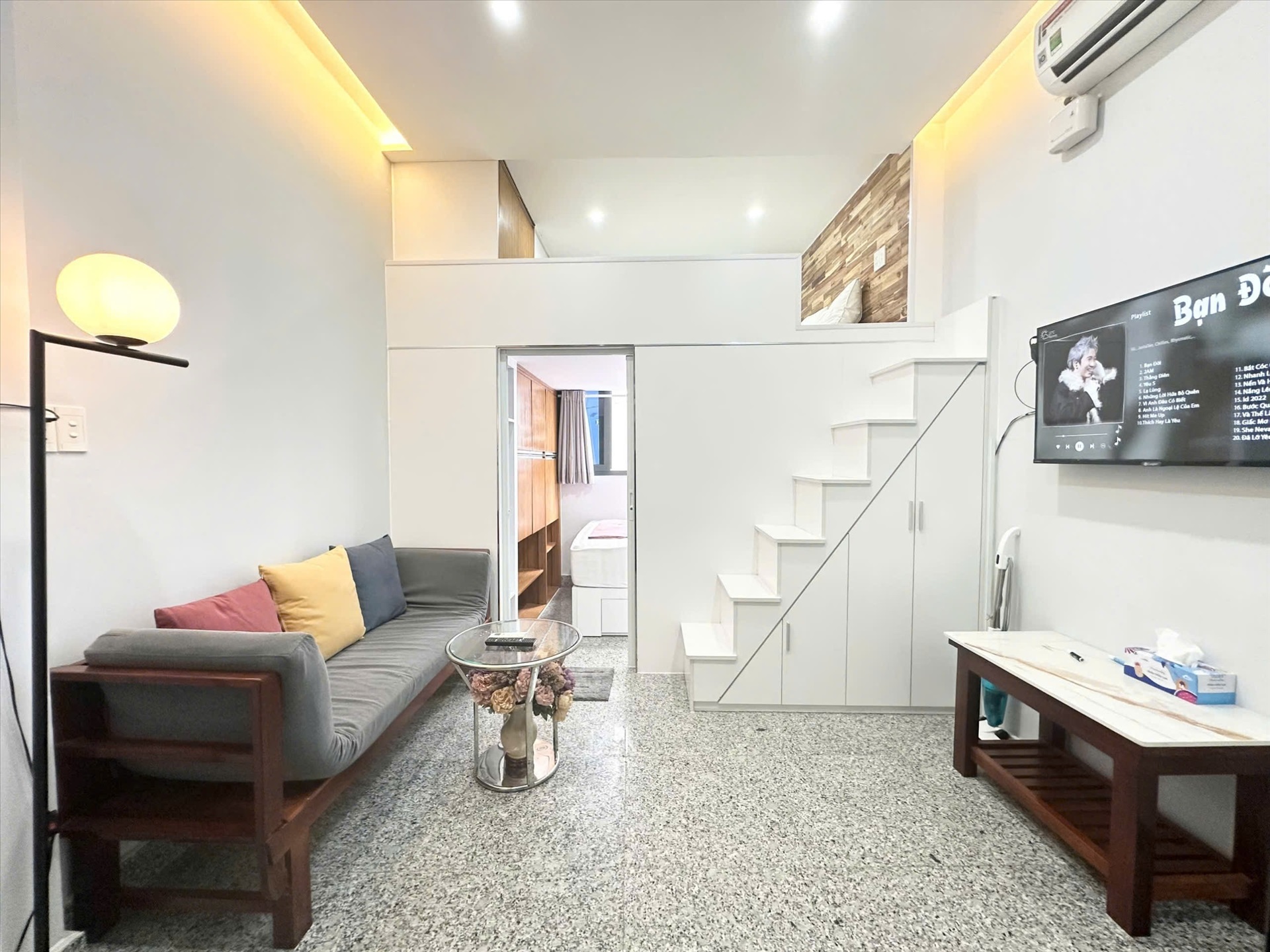 Phòng trọ 1 Phòng ngủ 50m2 tại Tiamoon House Trần Văn Đăng - Quận 3 - Phòng khách
