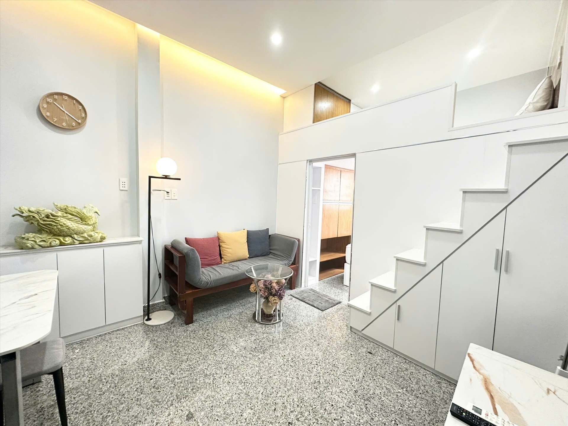 Phòng trọ 1 Phòng ngủ 50m2 tại Tiamoon House Trần Văn Đăng - Quận 3 - Phòng khách